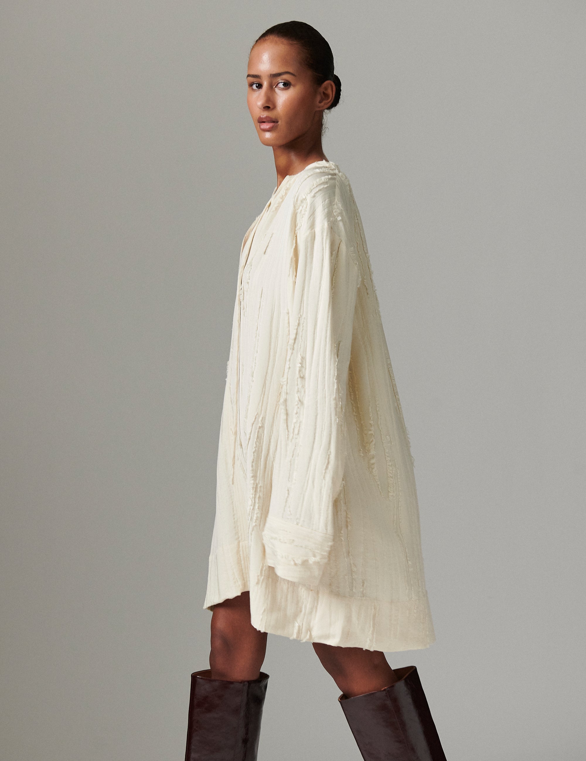 DAY Birger ét Mikkelsen Glover - Structured fringes Dress 120110 PISTACHIO SHELL.