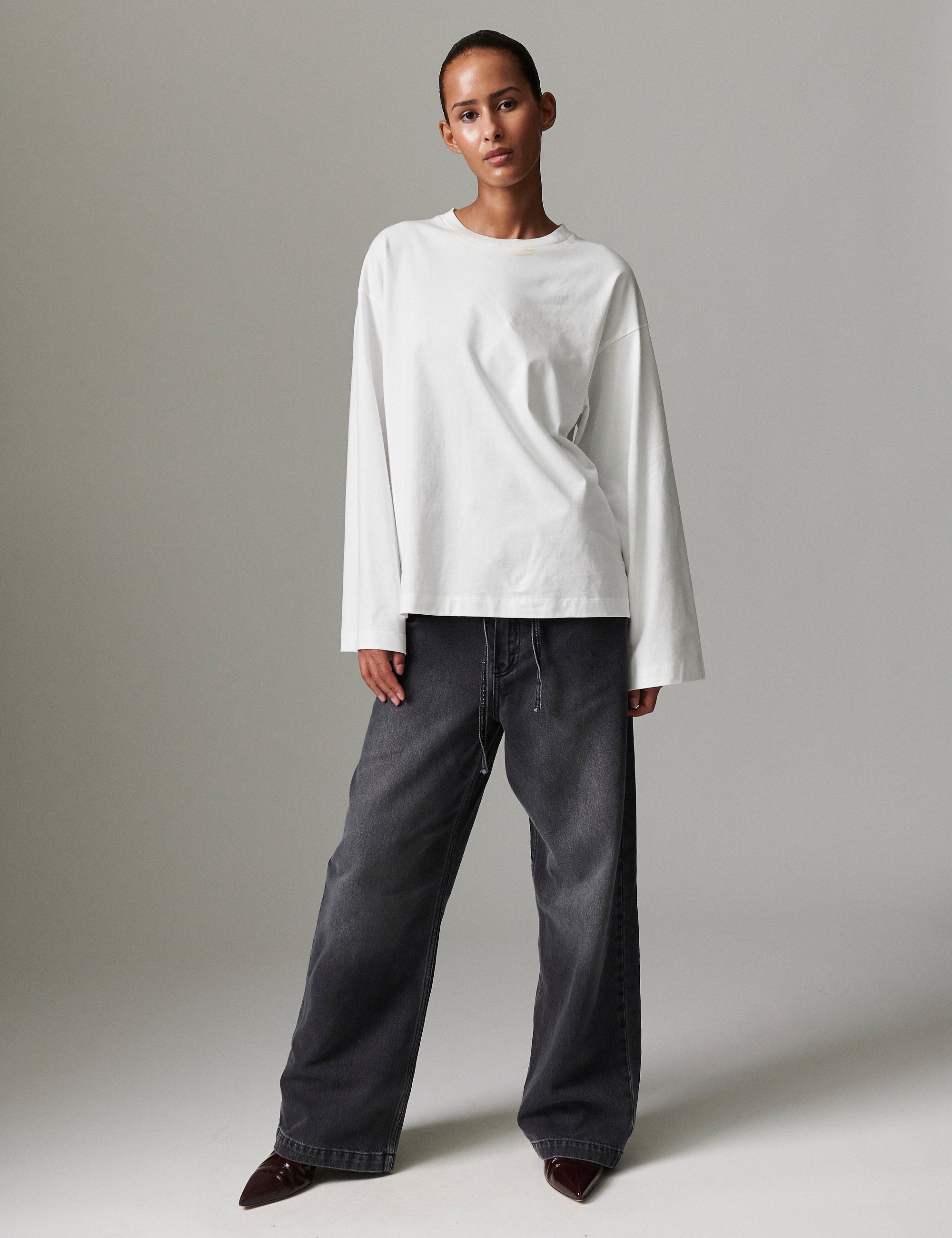 DAY Birger ét Mikkelsen Golda - Heavy Jersey Tops & T-Shirts 110601 BRIGHT WHITE