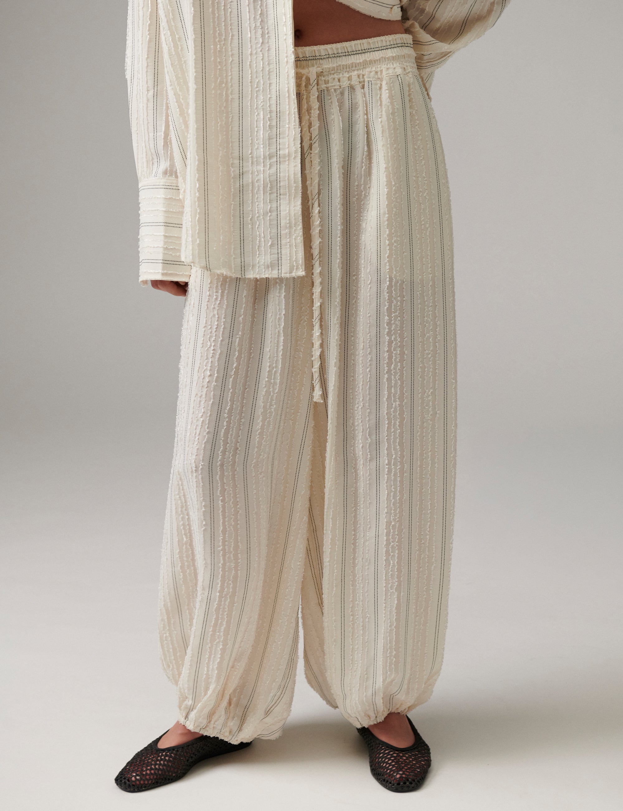 DAY Birger ét Mikkelsen Harsha - Raw Stripes - Pants Pants 110605 Jet Stream