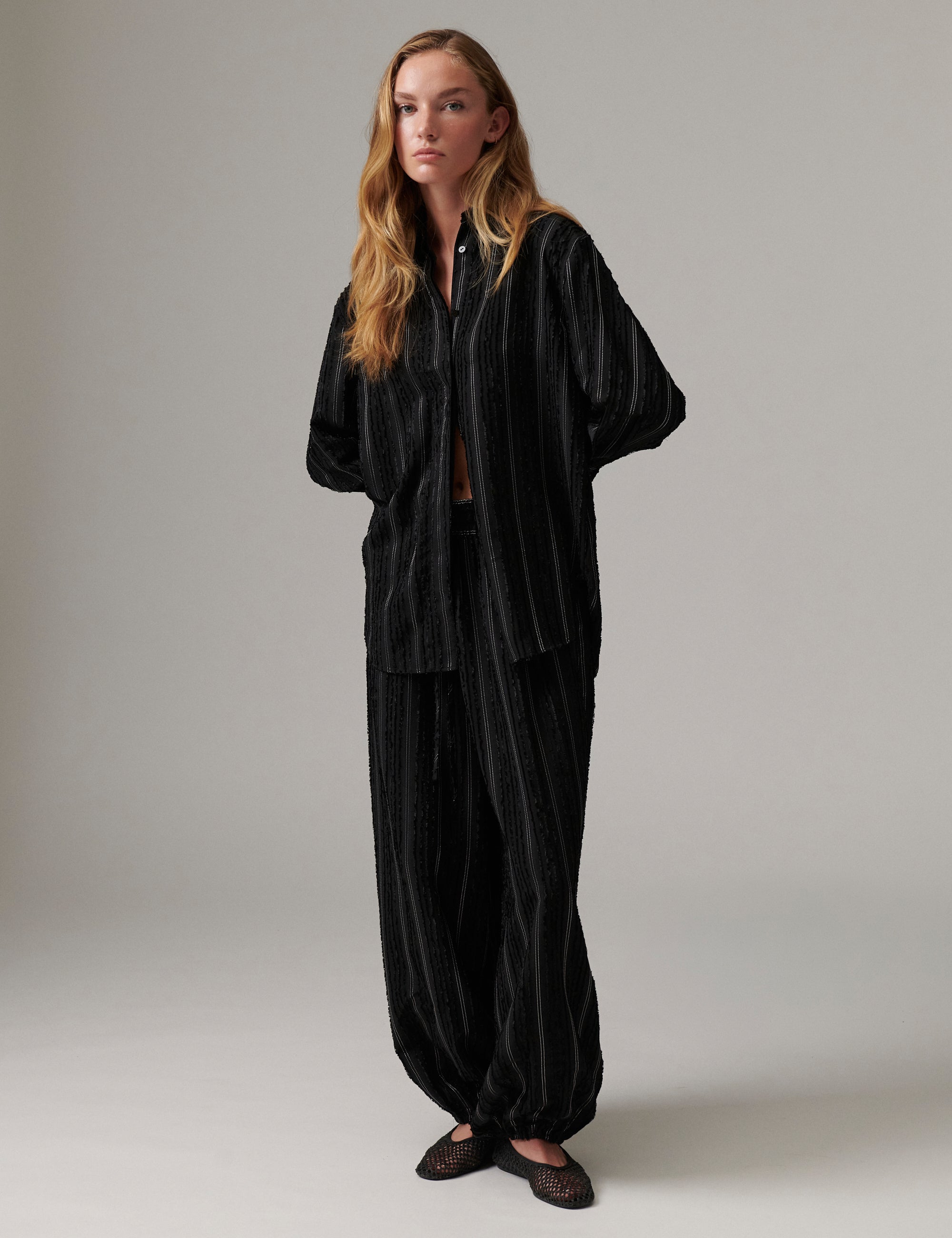 DAY Birger ét Mikkelsen Harsha - Raw Stripes - Pants Pants 12000 Black