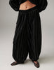 Harsha - Raw Stripes - Pants - Black