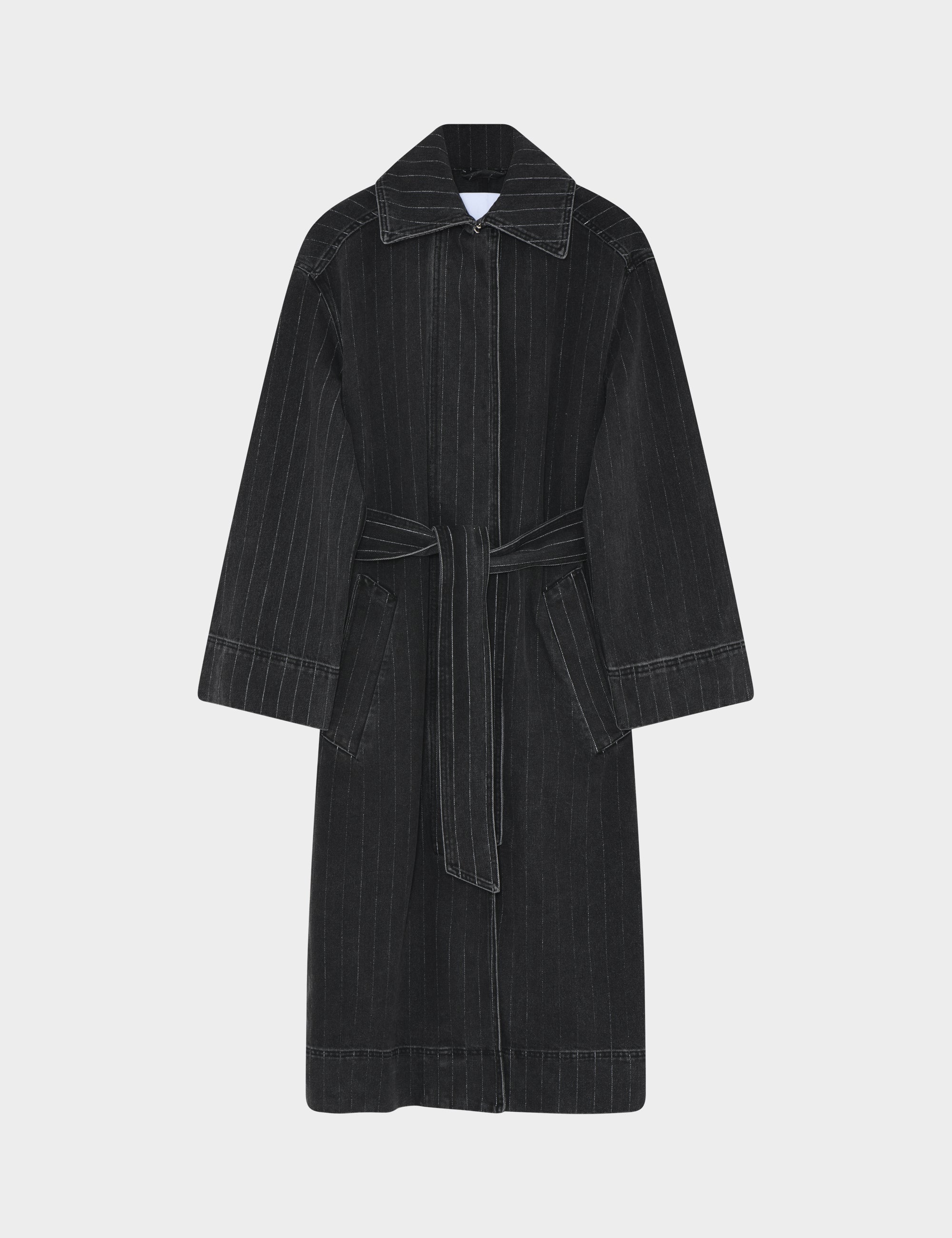 DAY Birger ét Mikkelsen Hobbes - Denim Stripes Coats 190303 BLACK