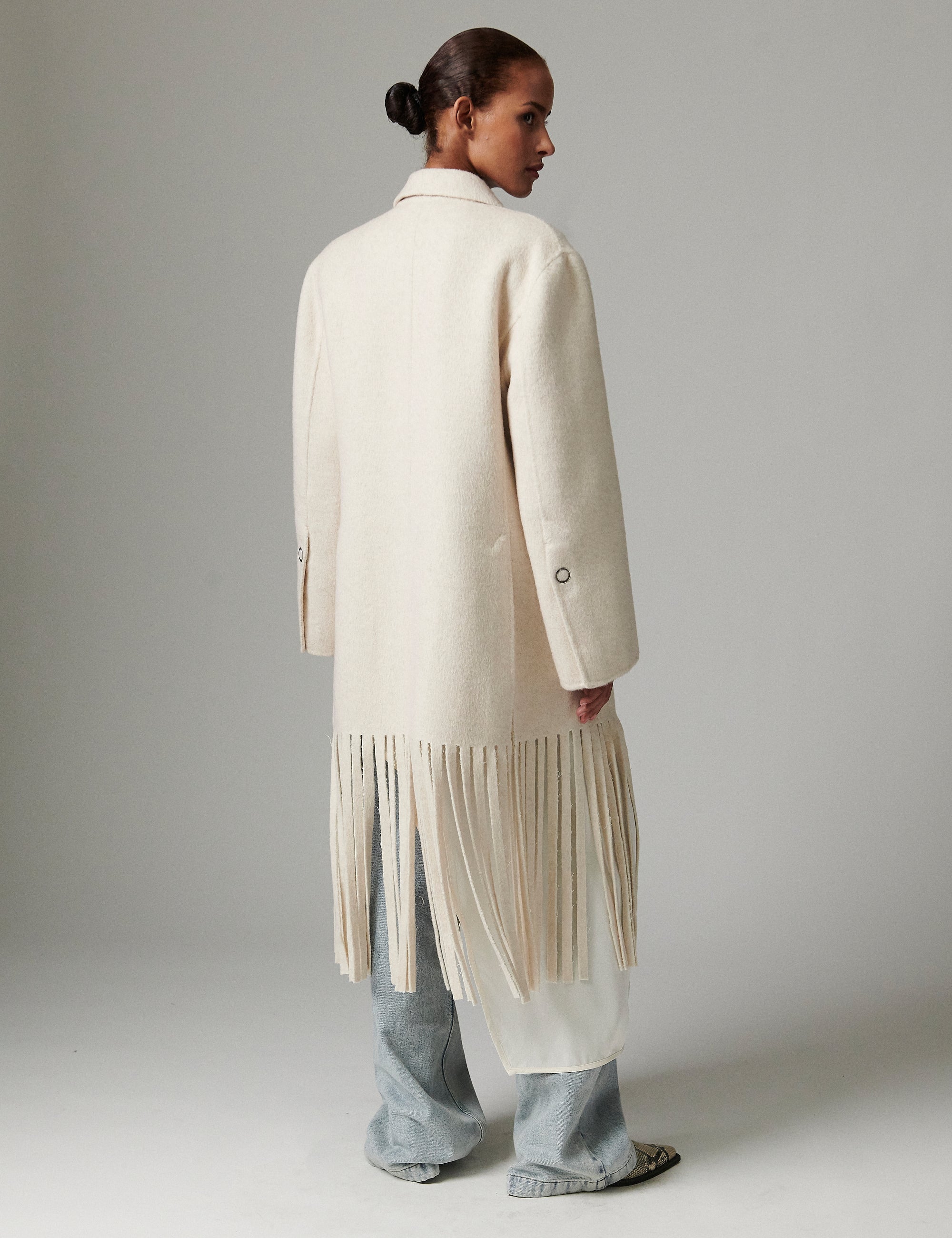 DAY Birger ét Mikkelsen Iris Fringes - Double Faced Wool Jacket 500174 JETSTREAM MELANGE