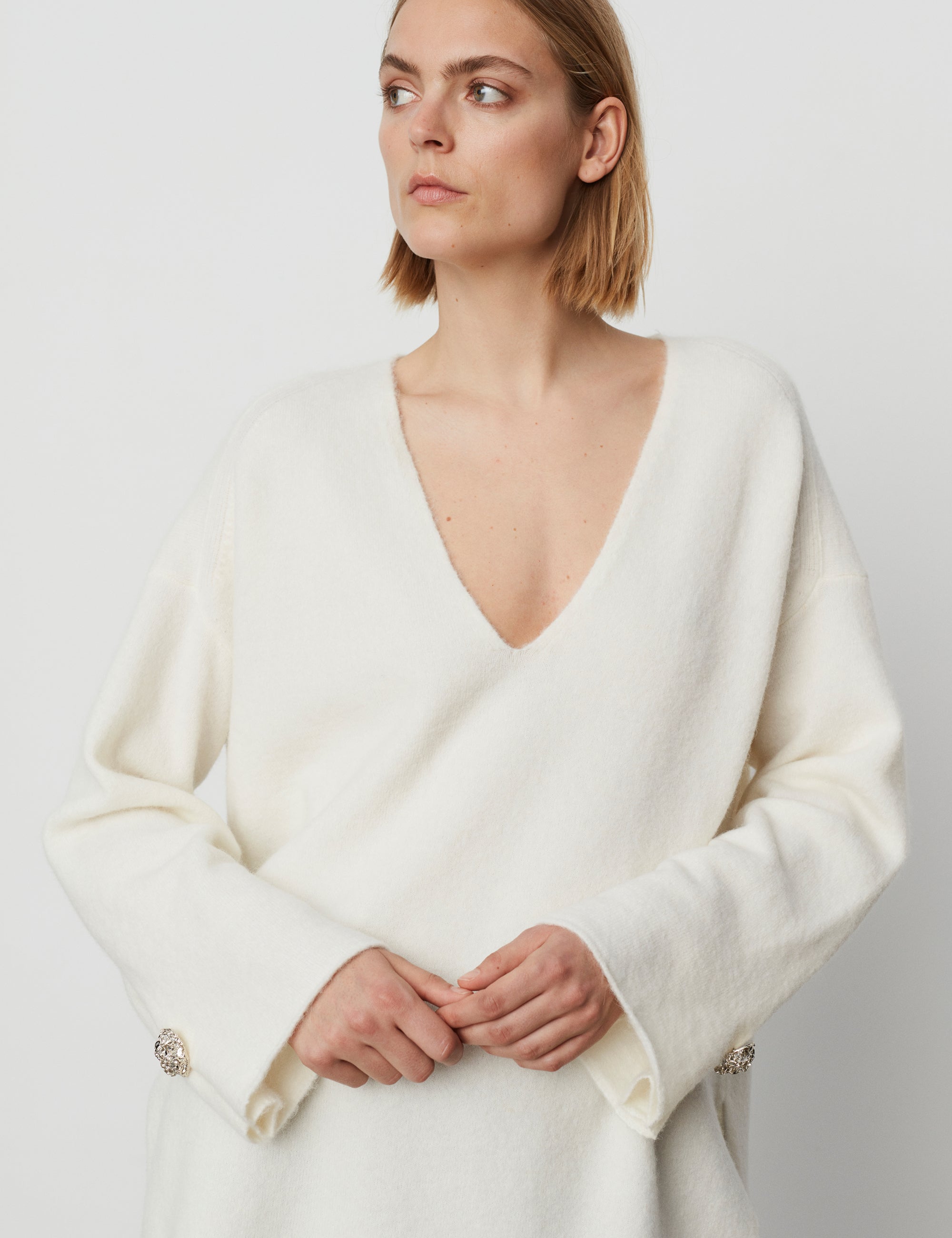 DAY Birger ét Mikkelsen Jana - Cozy Days Pullover 500033 LIGHT CREME MELANGE