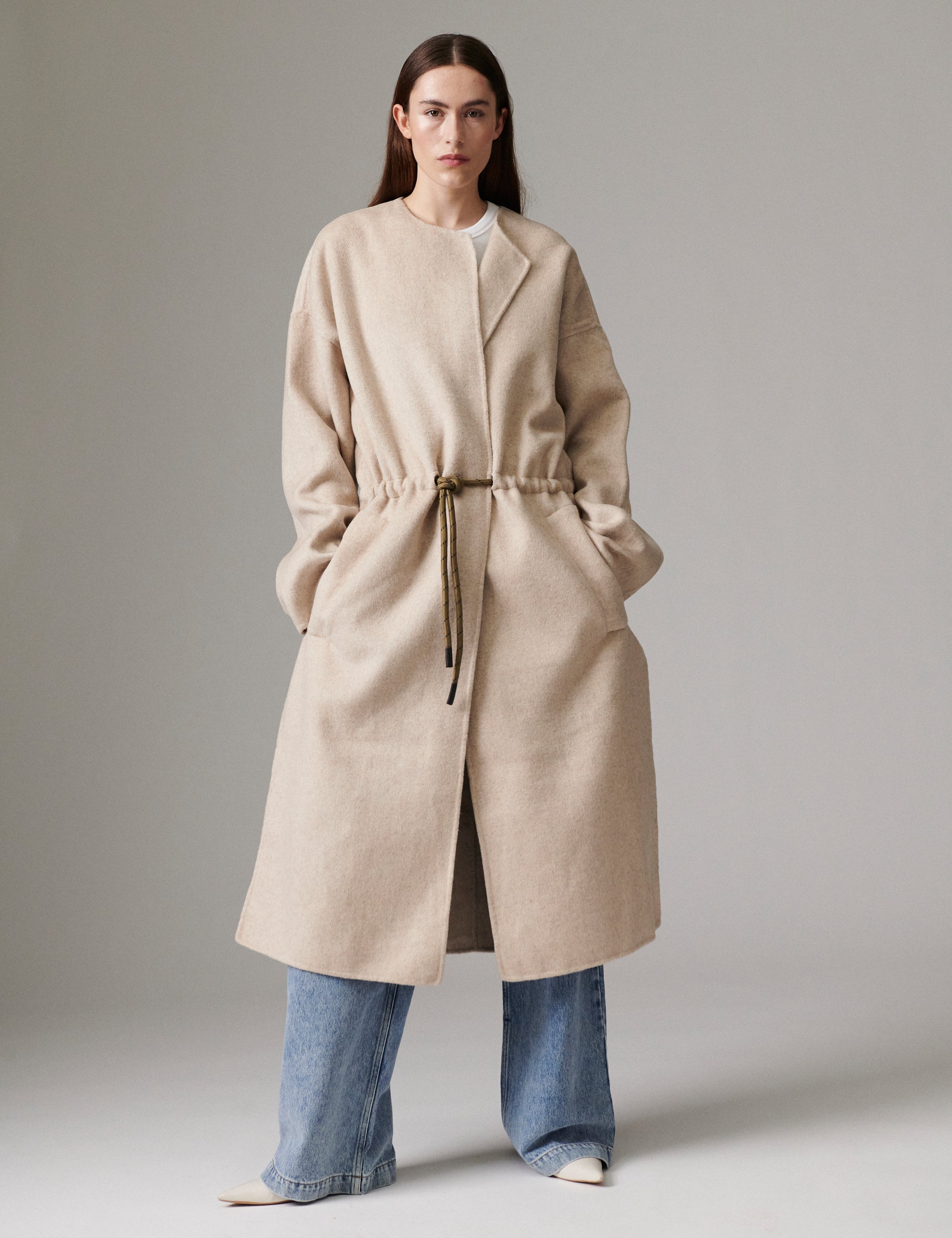 DAY Birger ét Mikkelsen Joel - Double Faced Wool - Coat Coat 500144 PISTACHIO SHELL MELANGE