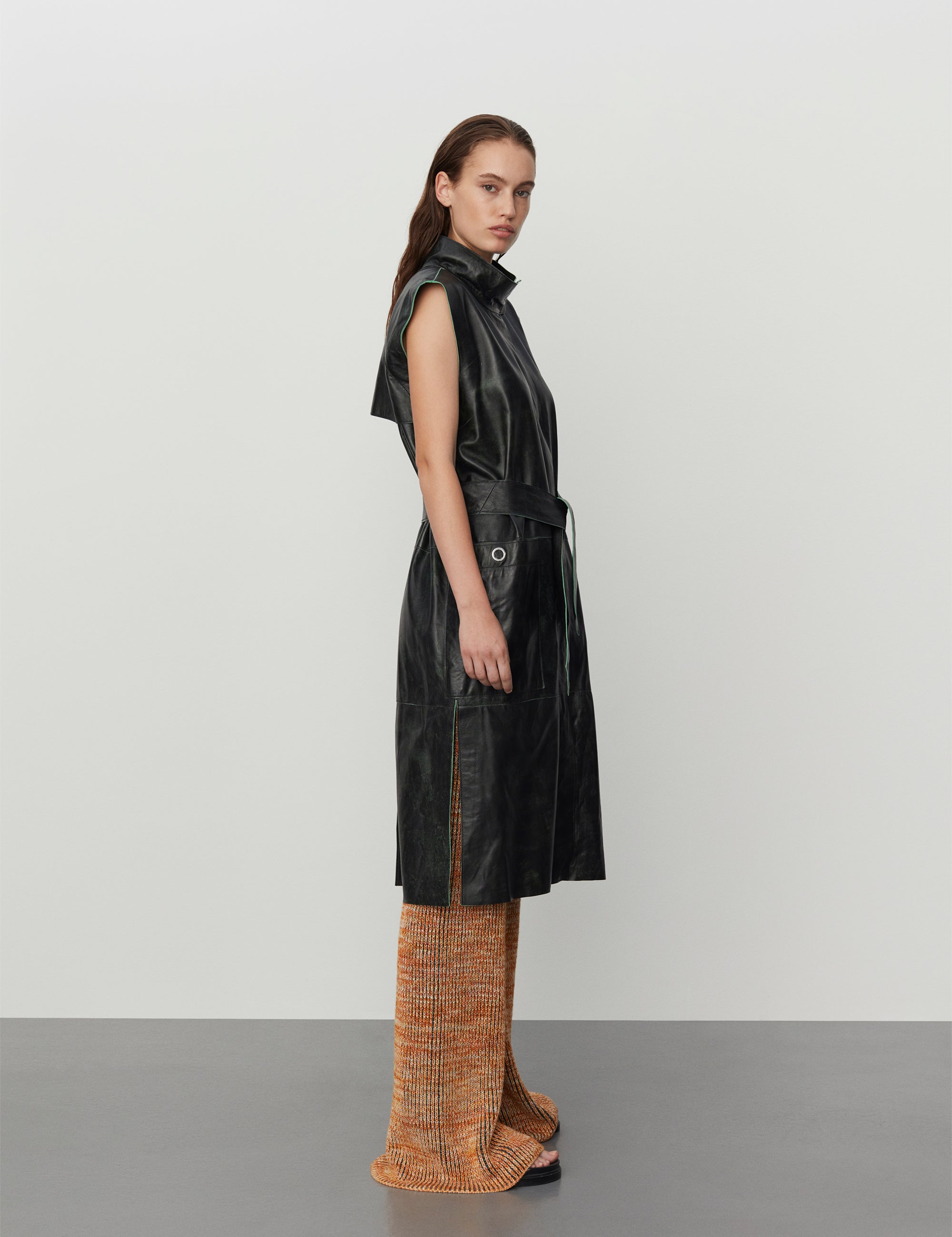 DAY Birger ét Mikkelsen Keith - Leather Contemporary Waistcoat 190303 Black