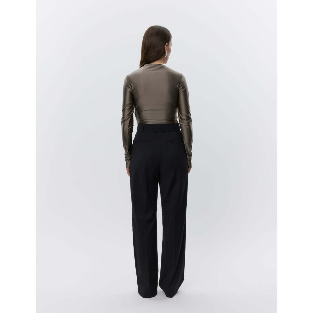 DAY Birger ét Mikkelsen Kira - Glossy Stretch Tops & T-Shirts 190303 BLACK