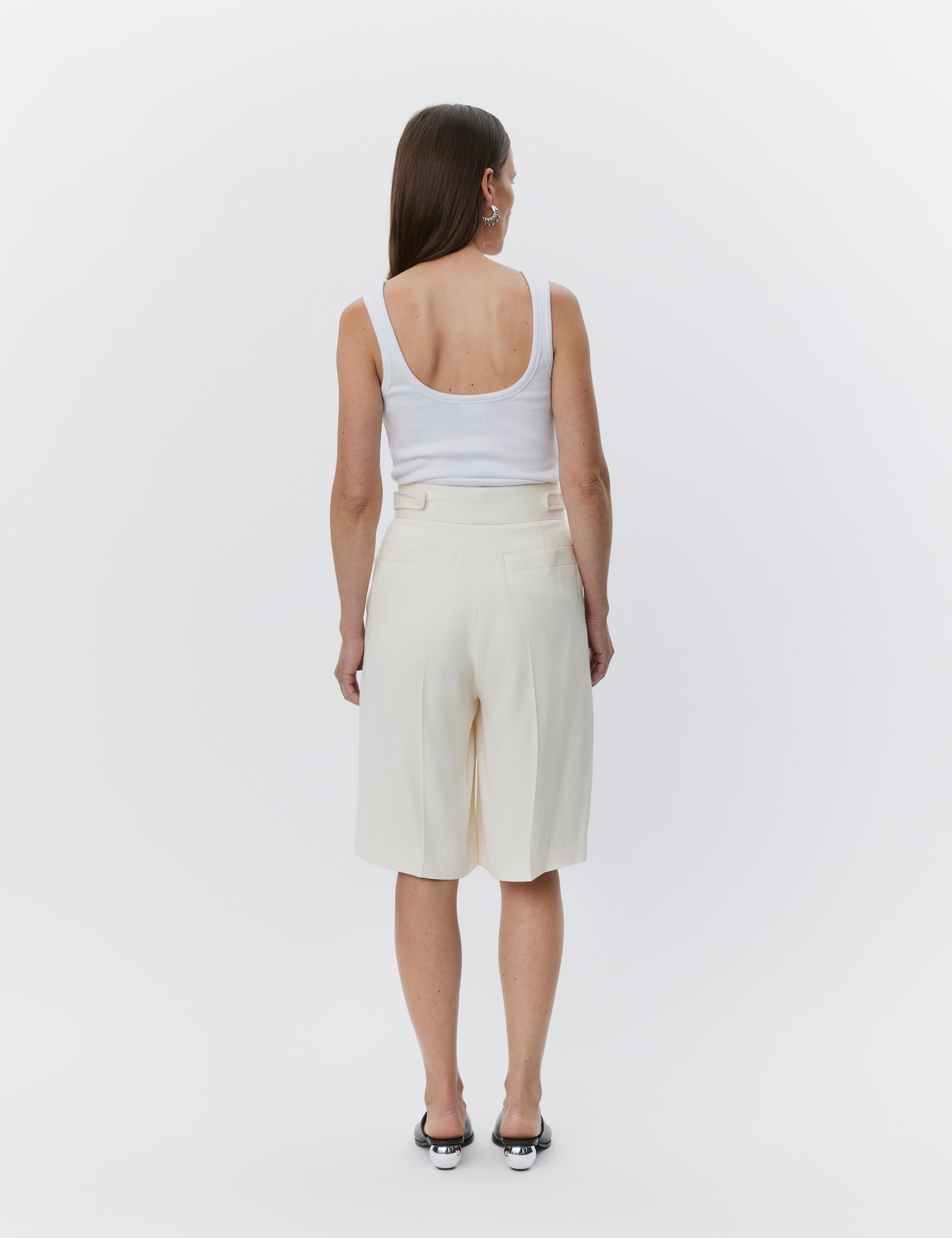 DAY Birger ét Mikkelsen Lcann - Viscose Twill Shorts 110507 WINTER WHITE