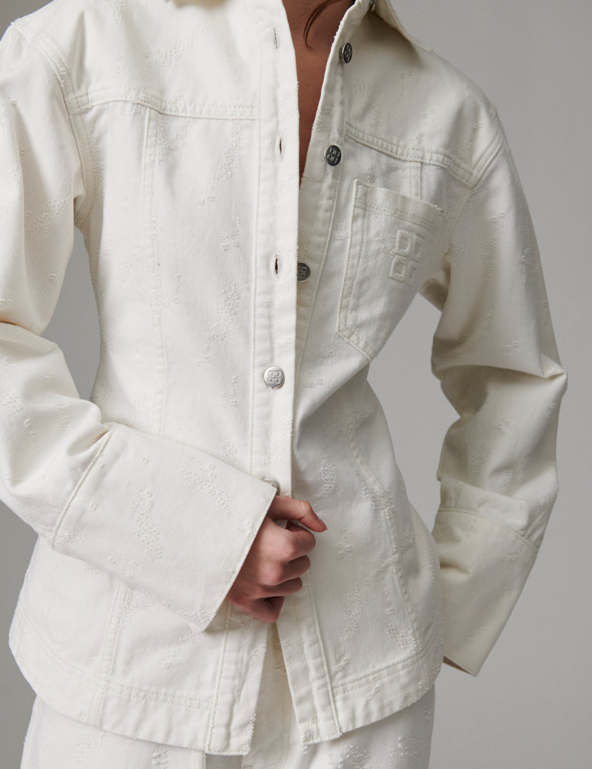 DAY Birger ét Mikkelsen Liesl - Distressed Canvas - Shirt Shirt 110605 Jet Stream
