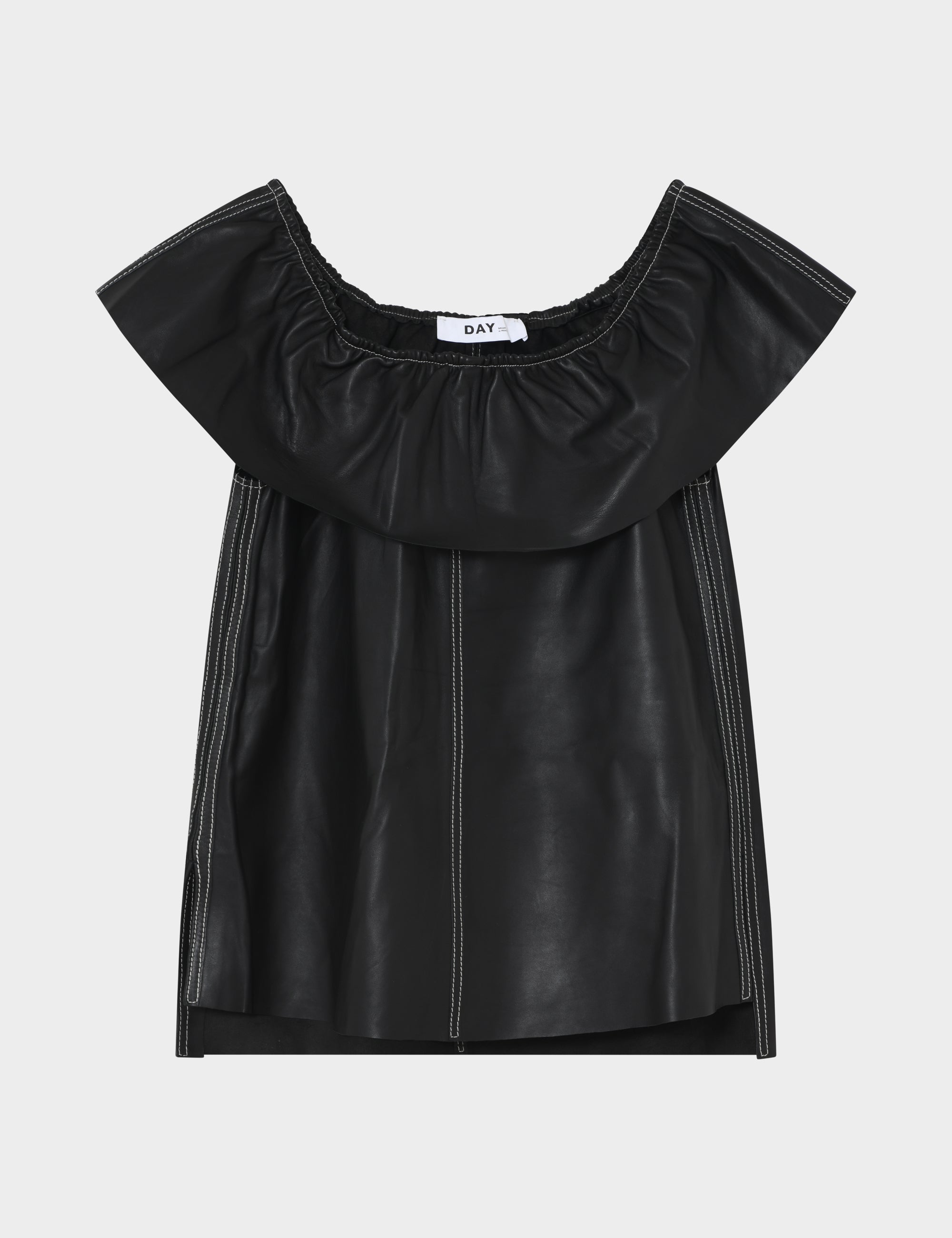 DAY Birger ét Mikkelsen Lira - Soft Lamb Leather Tops & T-Shirts 190303 Black