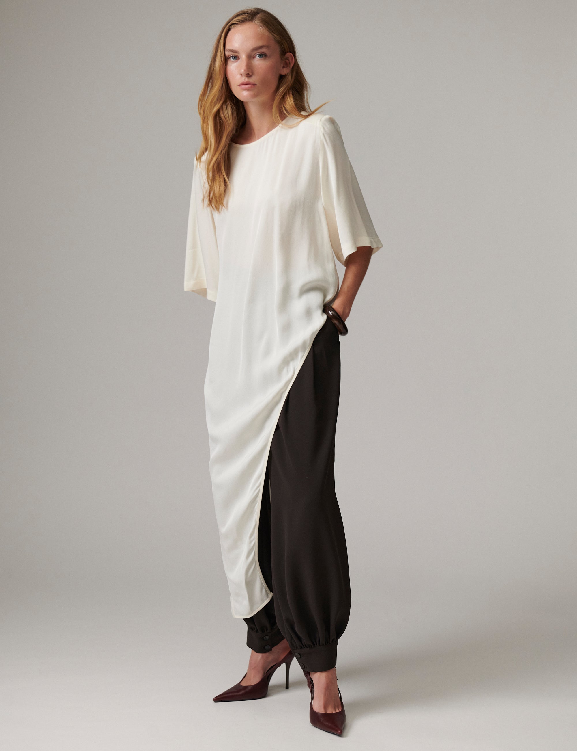 DAY Birger ét Mikkelsen Lolly - Matte Crepe - Blouse Blouse 110605 Jet Stream