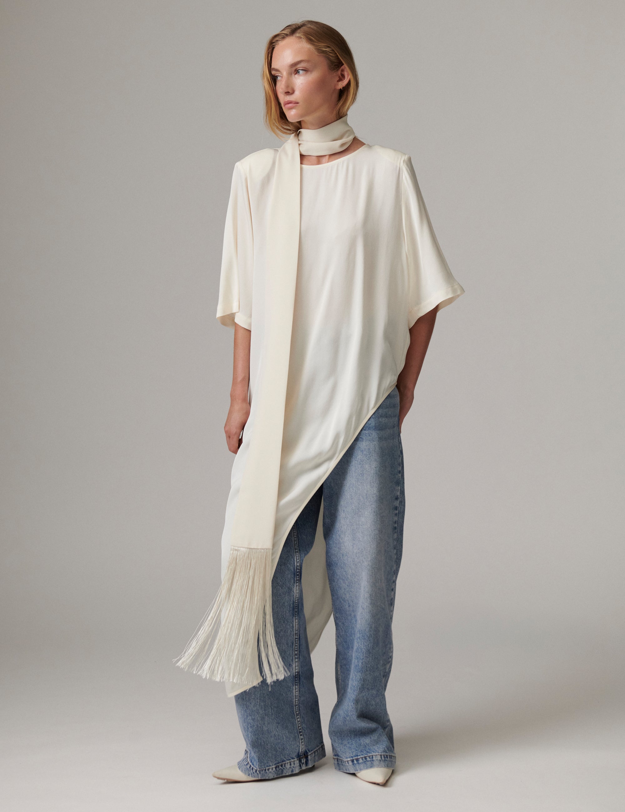 DAY Birger ét Mikkelsen Lolly - Matte Crepe - Blouse Blouse 110605 Jet Stream