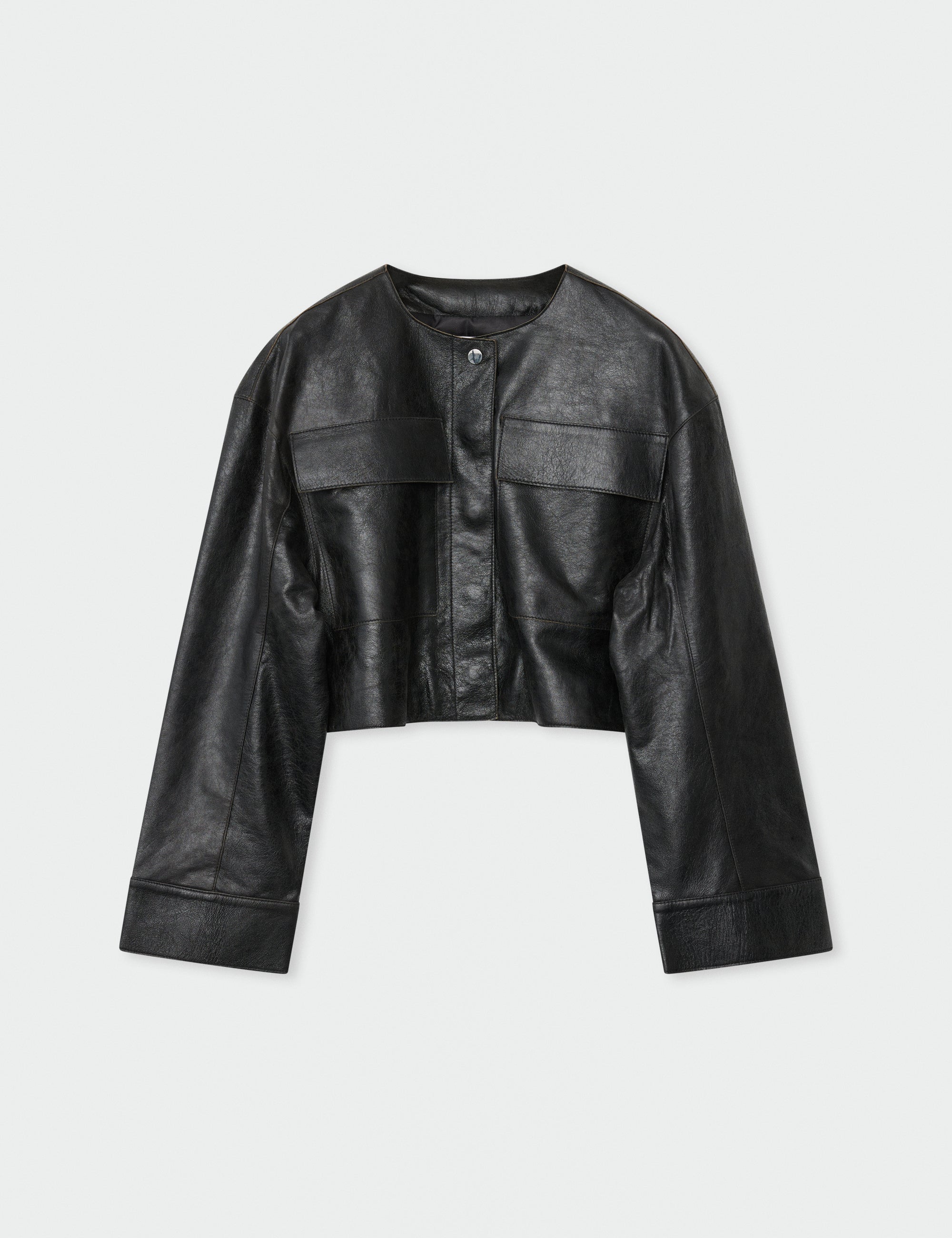 DAY Birger ét Mikkelsen Malik - Polished Leather Jacket 190303 BLACK