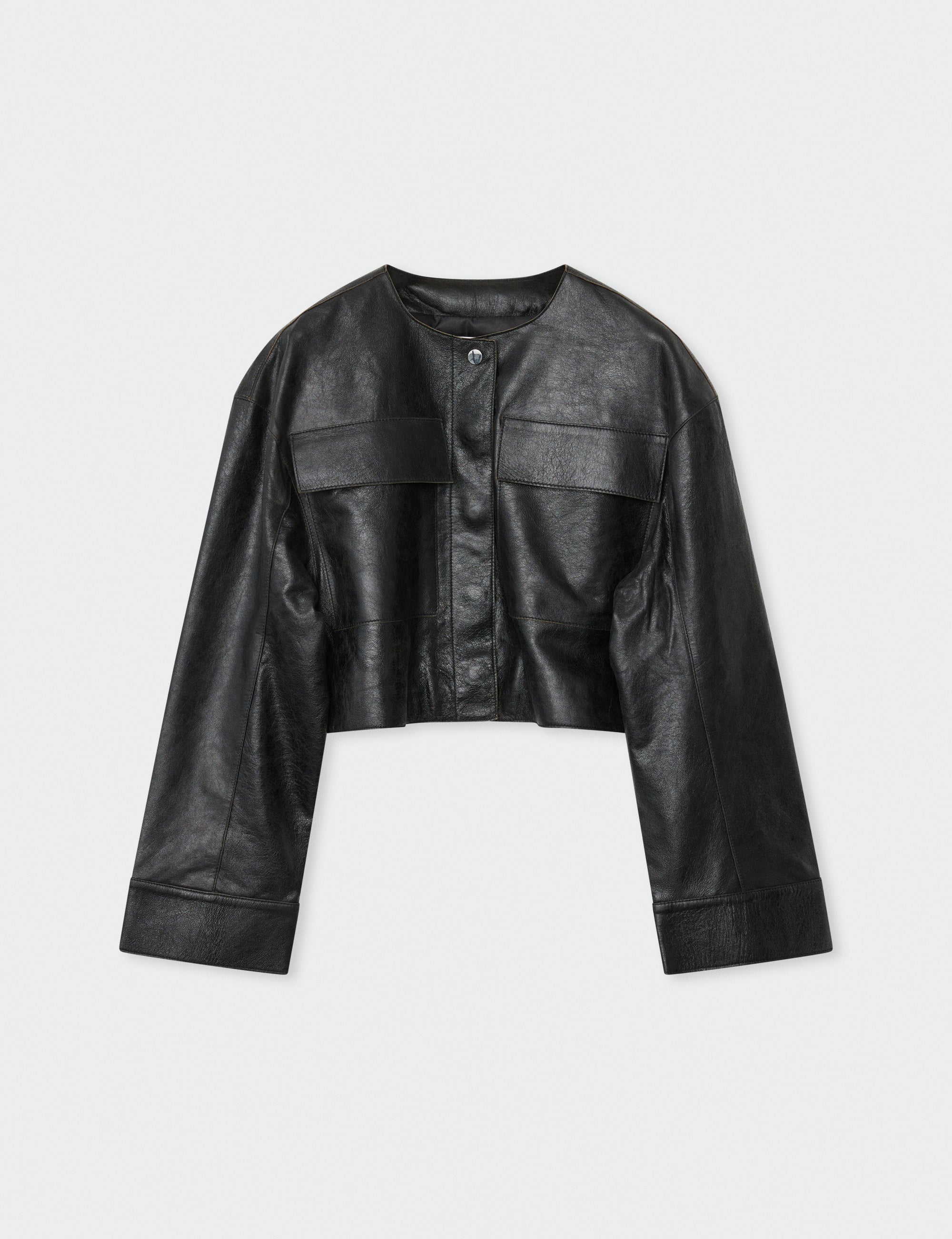 DAY Birger ét Mikkelsen Malik - Polished Leather Jackets 190303 BLACK