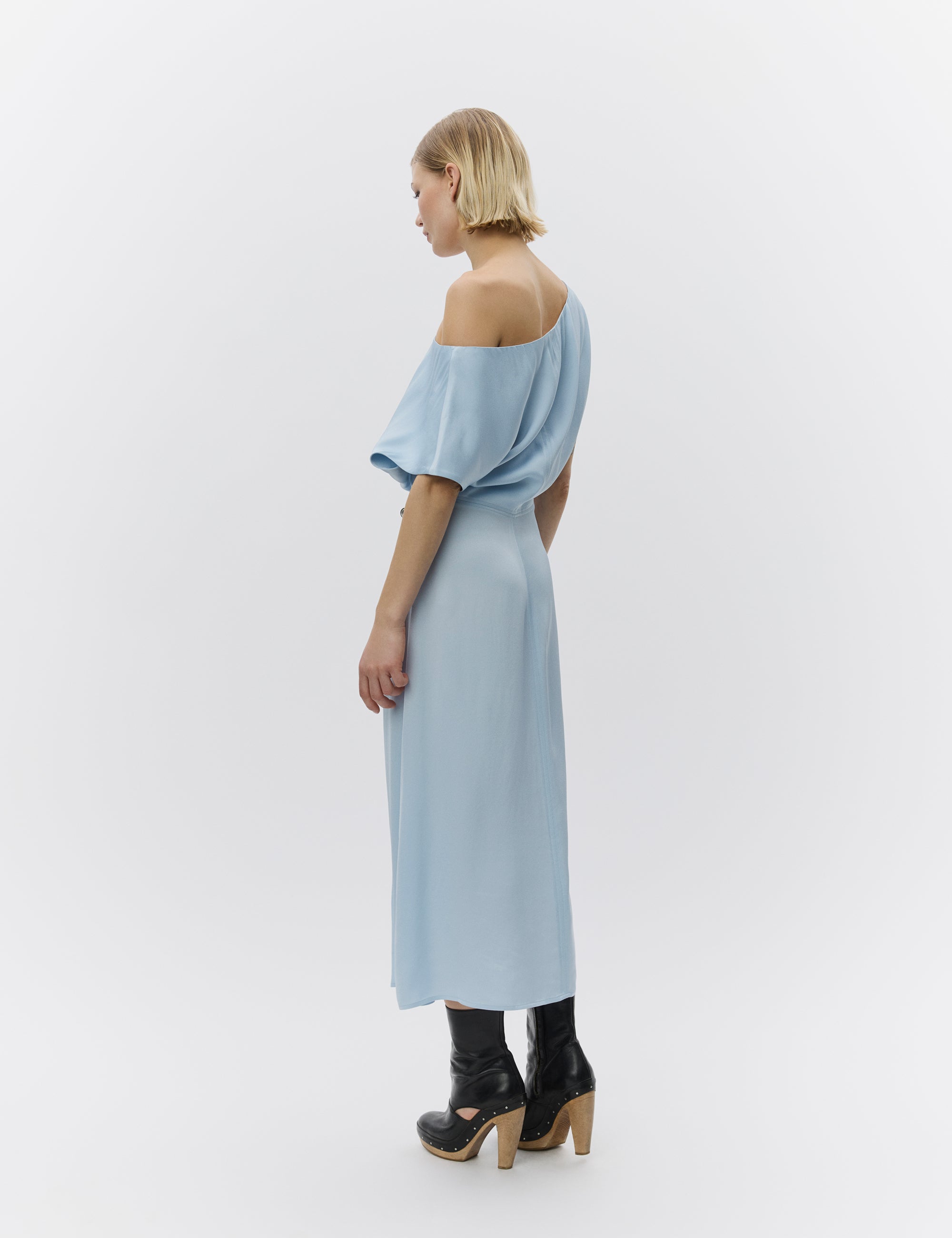 DAY Birger ét Mikkelsen Mara - Matte Crepe Dress 144115 CASHMERE BLUE