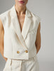 Marnie - Classic Gabardine - Vest - Ivory Shade