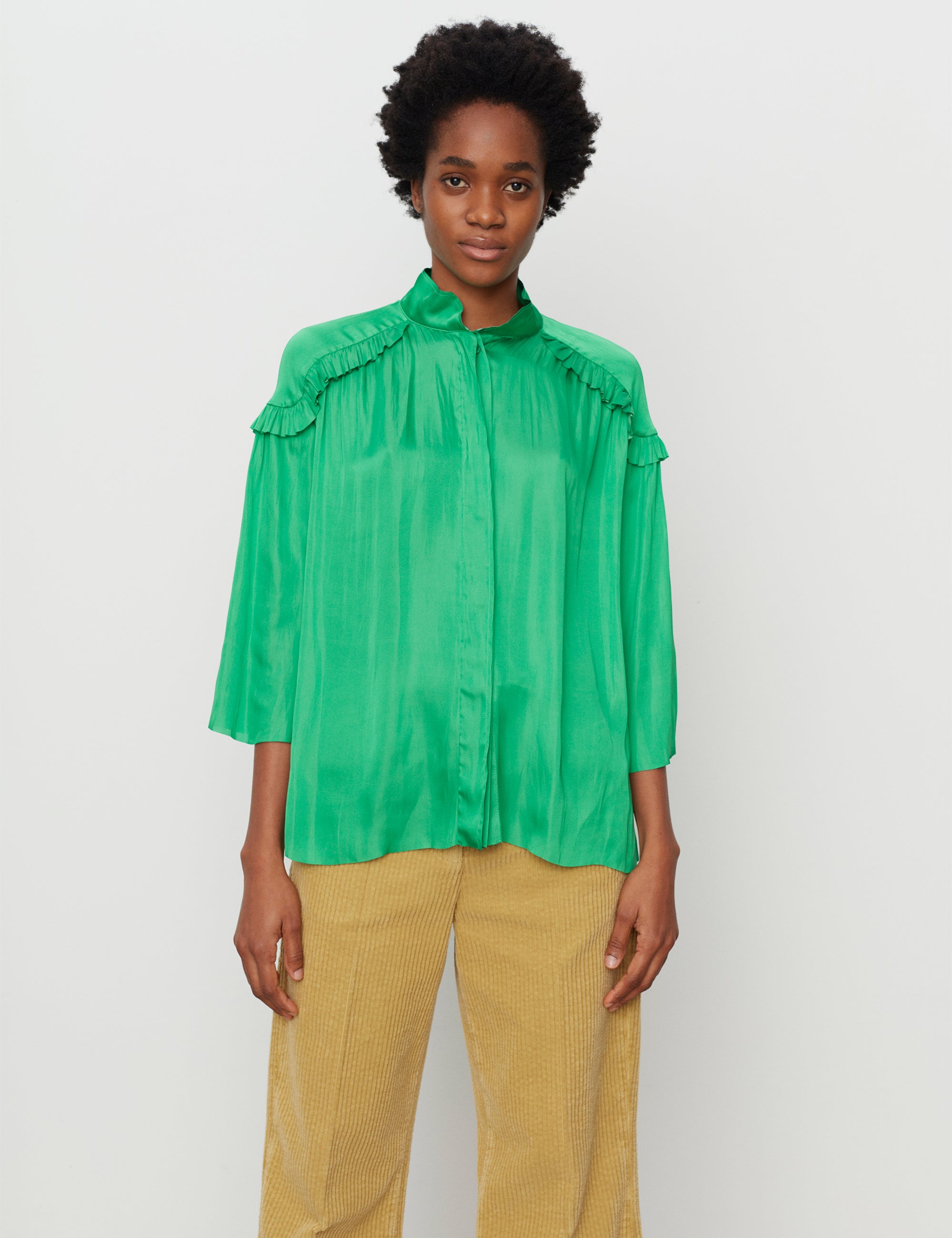 DAY Birger ét Mikkelsen Mateo - Modern Drape Shirts & Blouses 166138 KELLY GREEN