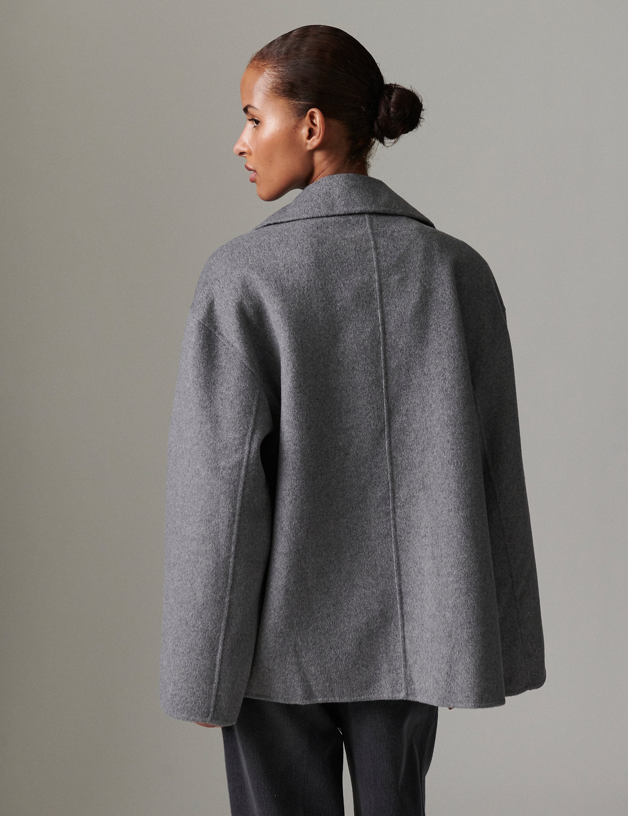 DAY Birger ét Mikkelsen Matteo - Double faced Wool Coats & Jackets 500006 Medium Grey Melange