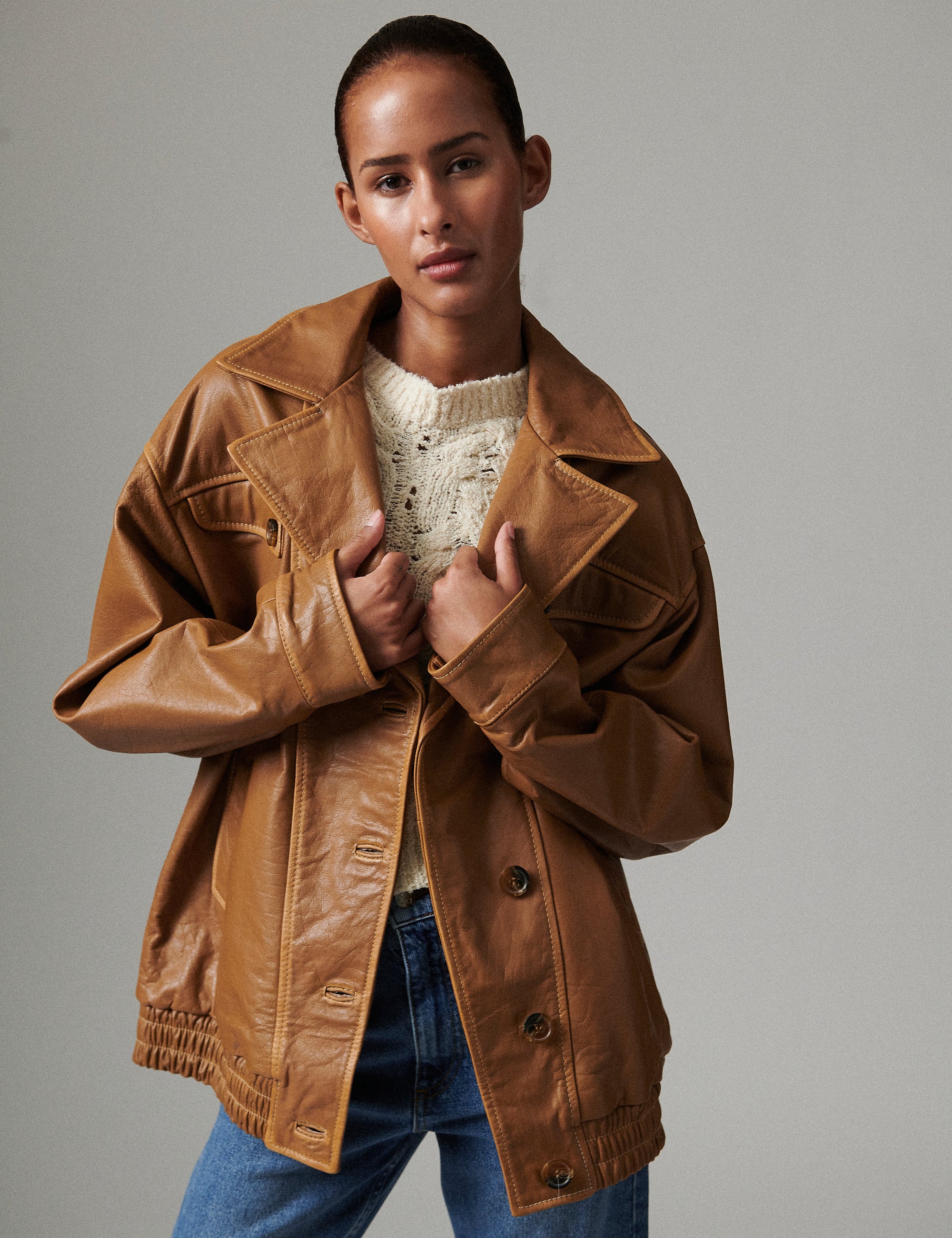 ジャケット・アウター archive La matta leather bomber jacket Mette - Leather - Jacket - RUBBER
