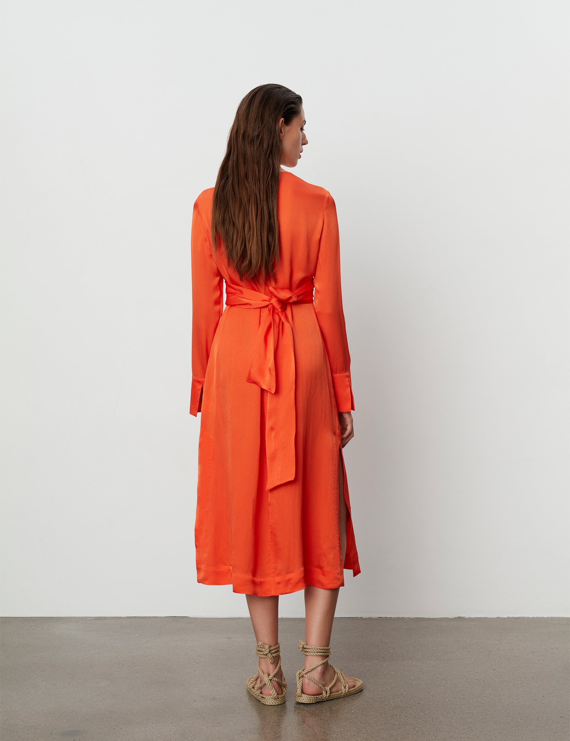 DAY Birger ét Mikkelsen Mila - Fluid Texture Dress 181445 SPICY ORANGE