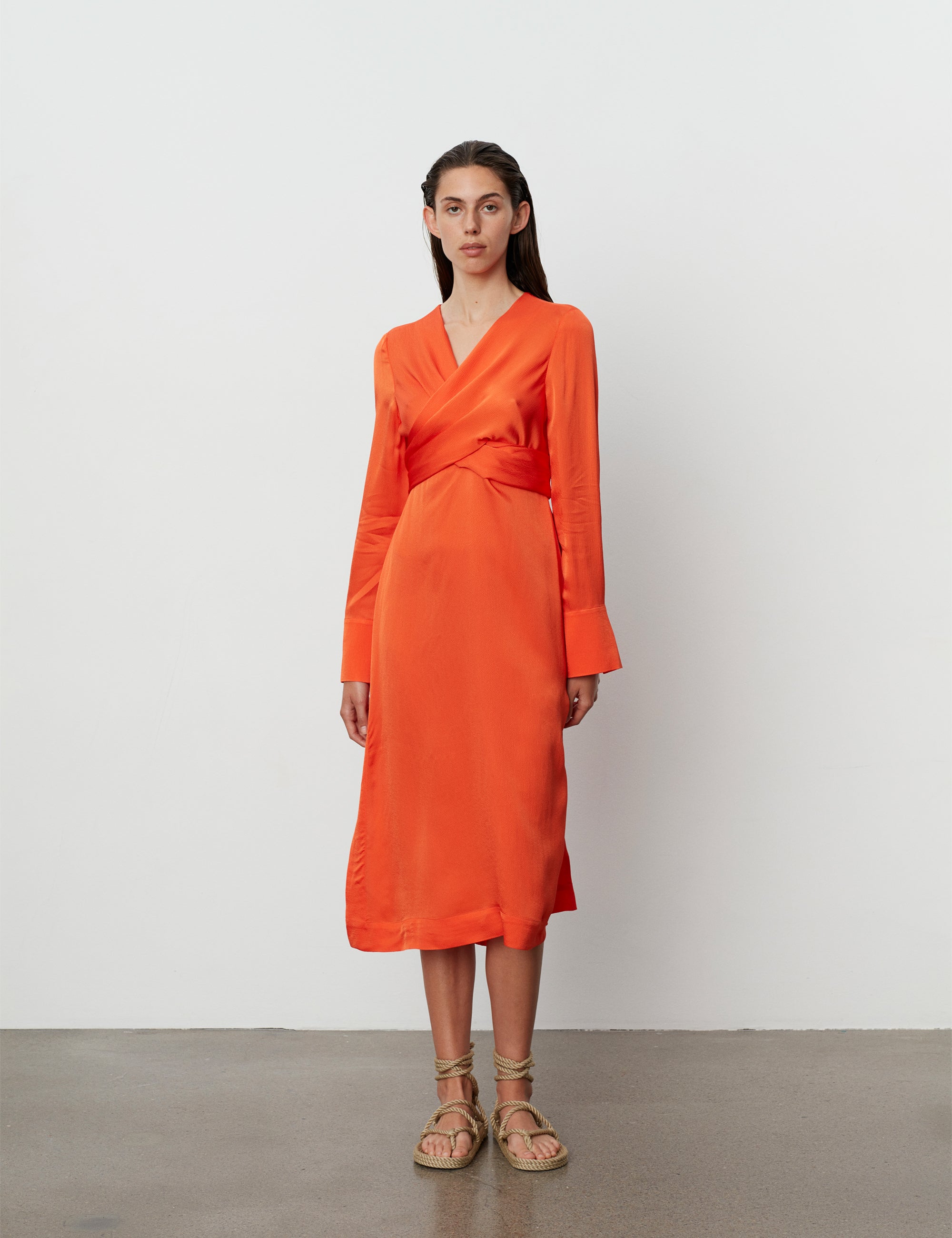 DAY Birger ét Mikkelsen Mila - Fluid Texture Dress 181445 SPICY ORANGE