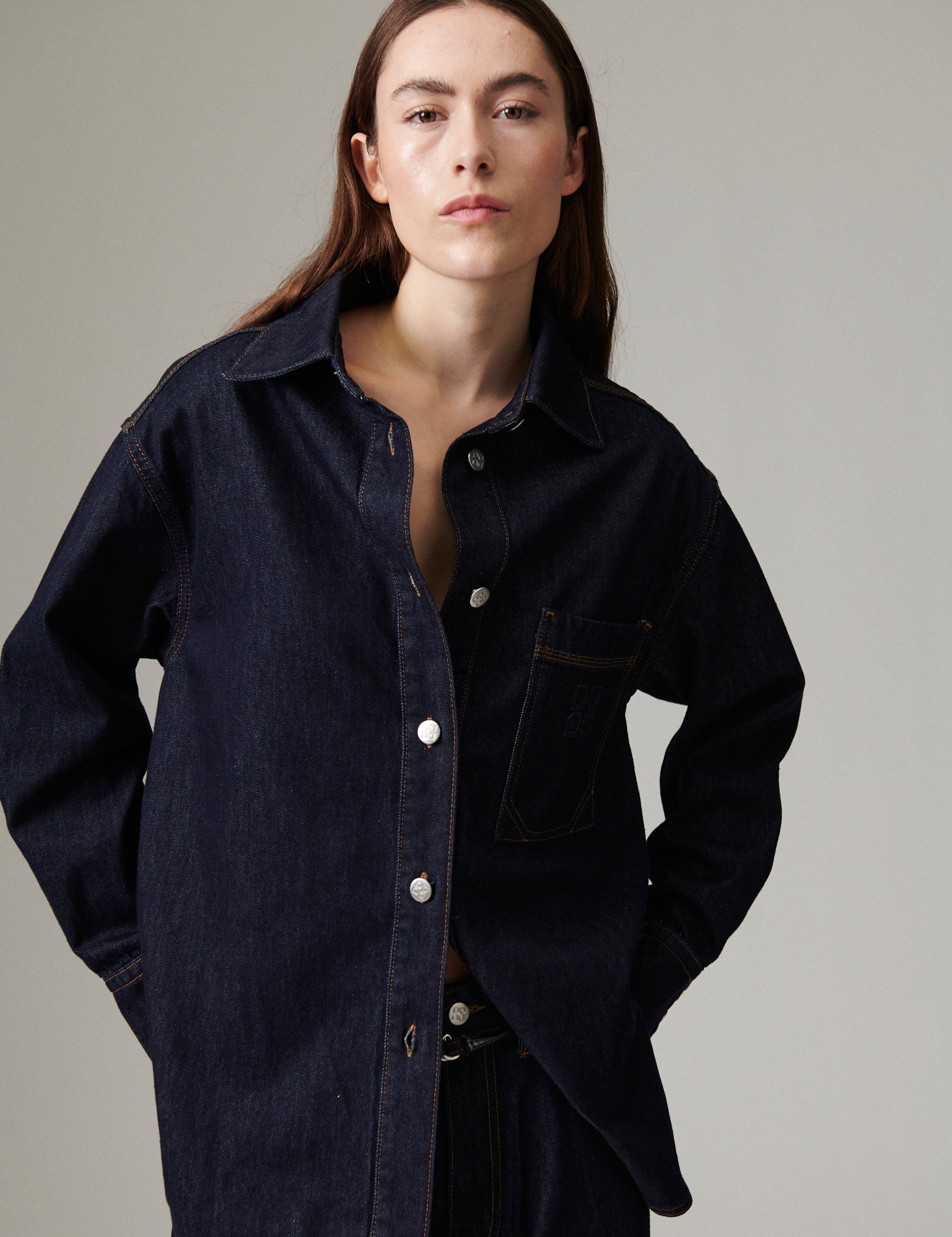 DAY Birger ét Mikkelsen Naika - Relaxed Denim - Shirt Shirt 193928 BLUE INDIGO