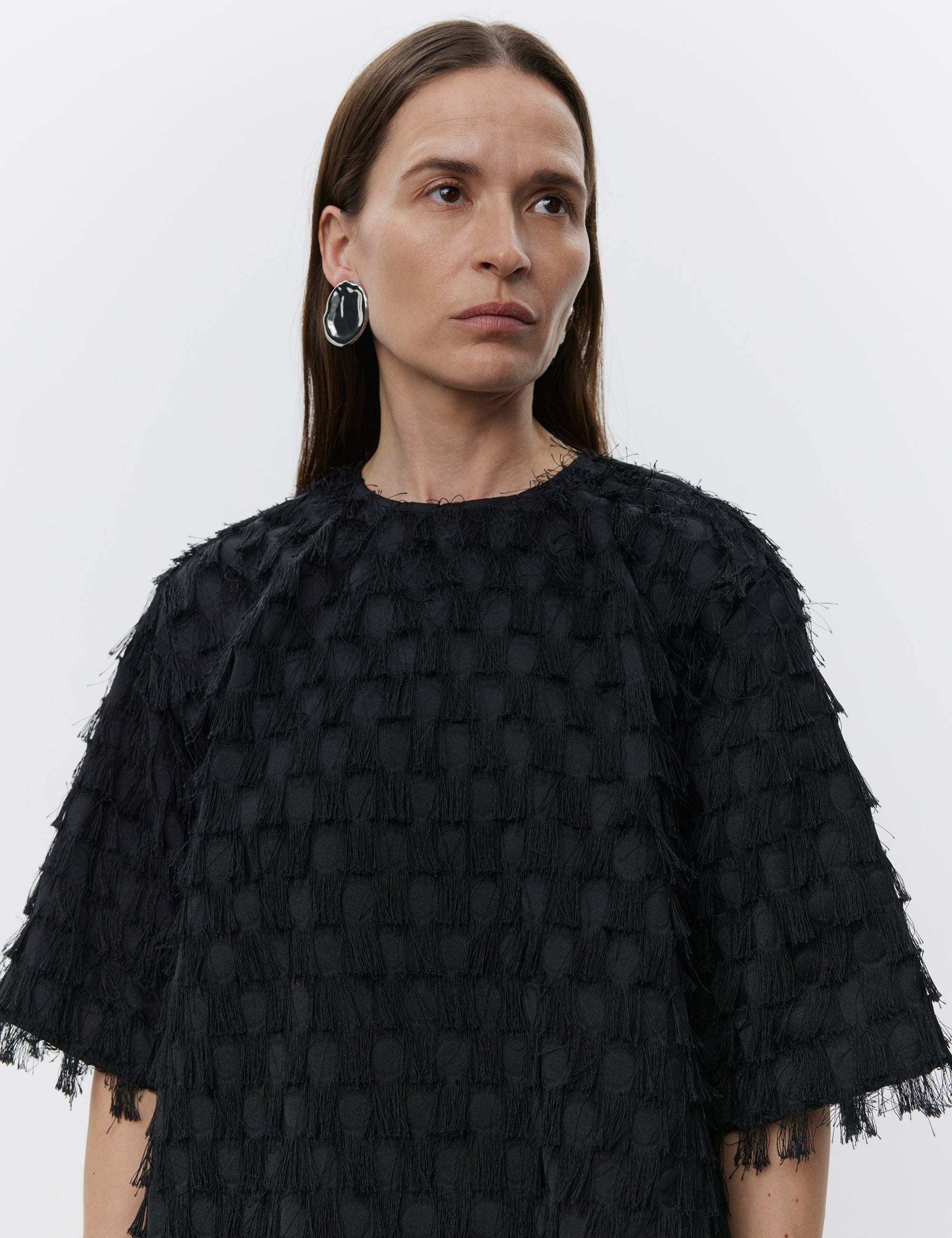 DAY Birger ét Mikkelsen Nori - Abstract Fringes Dress 190303 Black