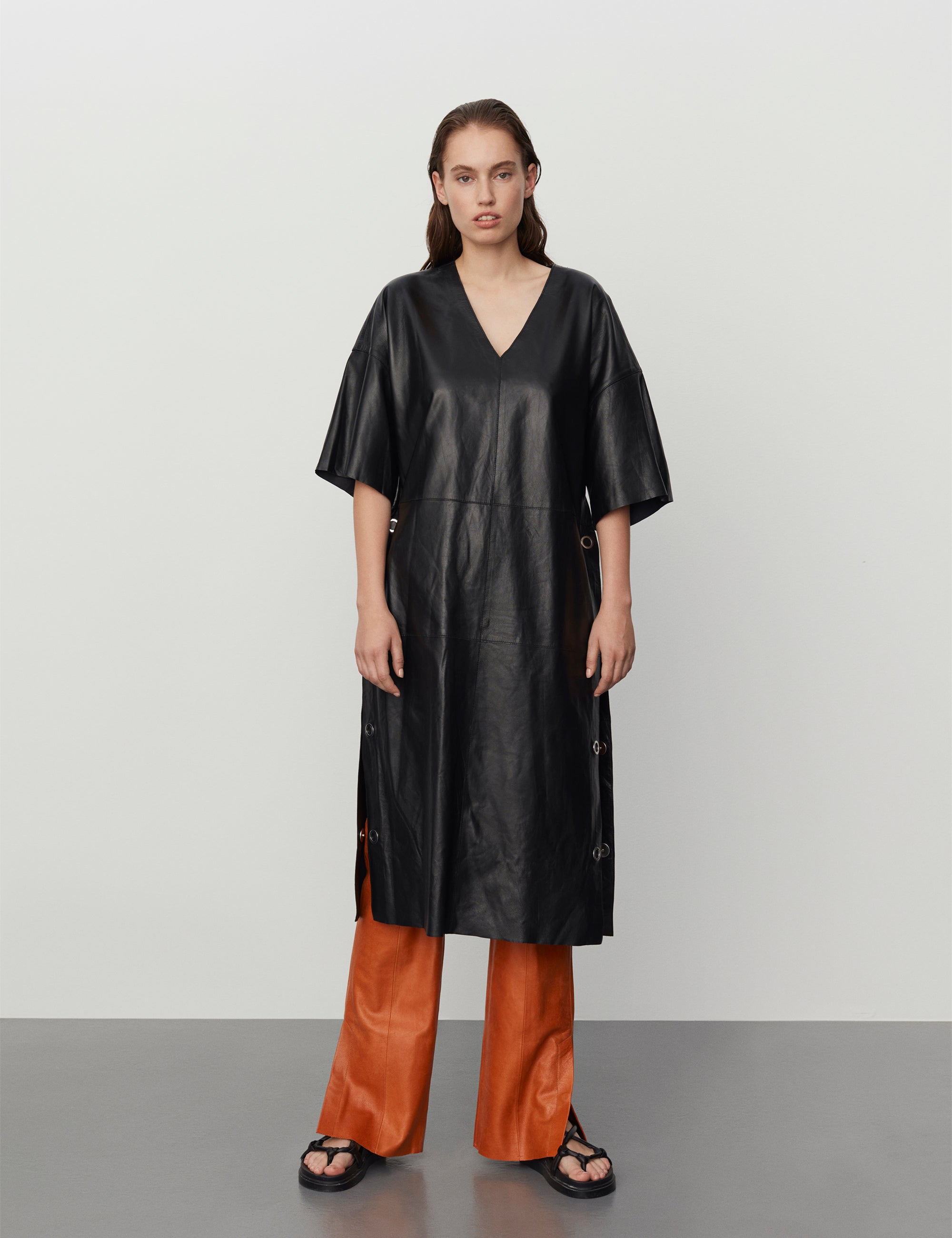 DAY Birger ét Mikkelsen Ottilie - Soft Leather Dress 190303 Black