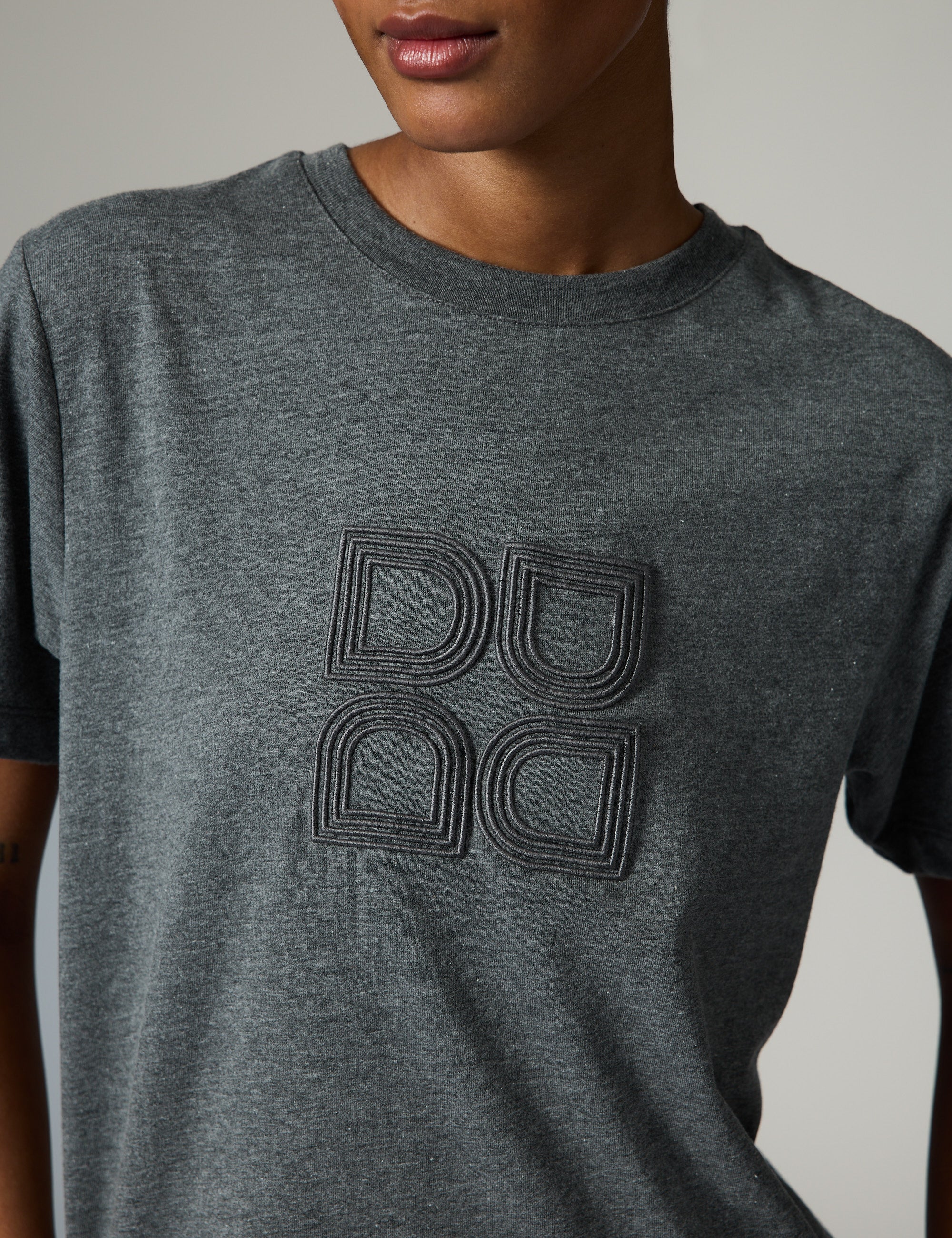 DAY Birger ét Mikkelsen Parry Logo- Heavy Jersey - T-shirt T-shirt 500006 Medium Grey Melange