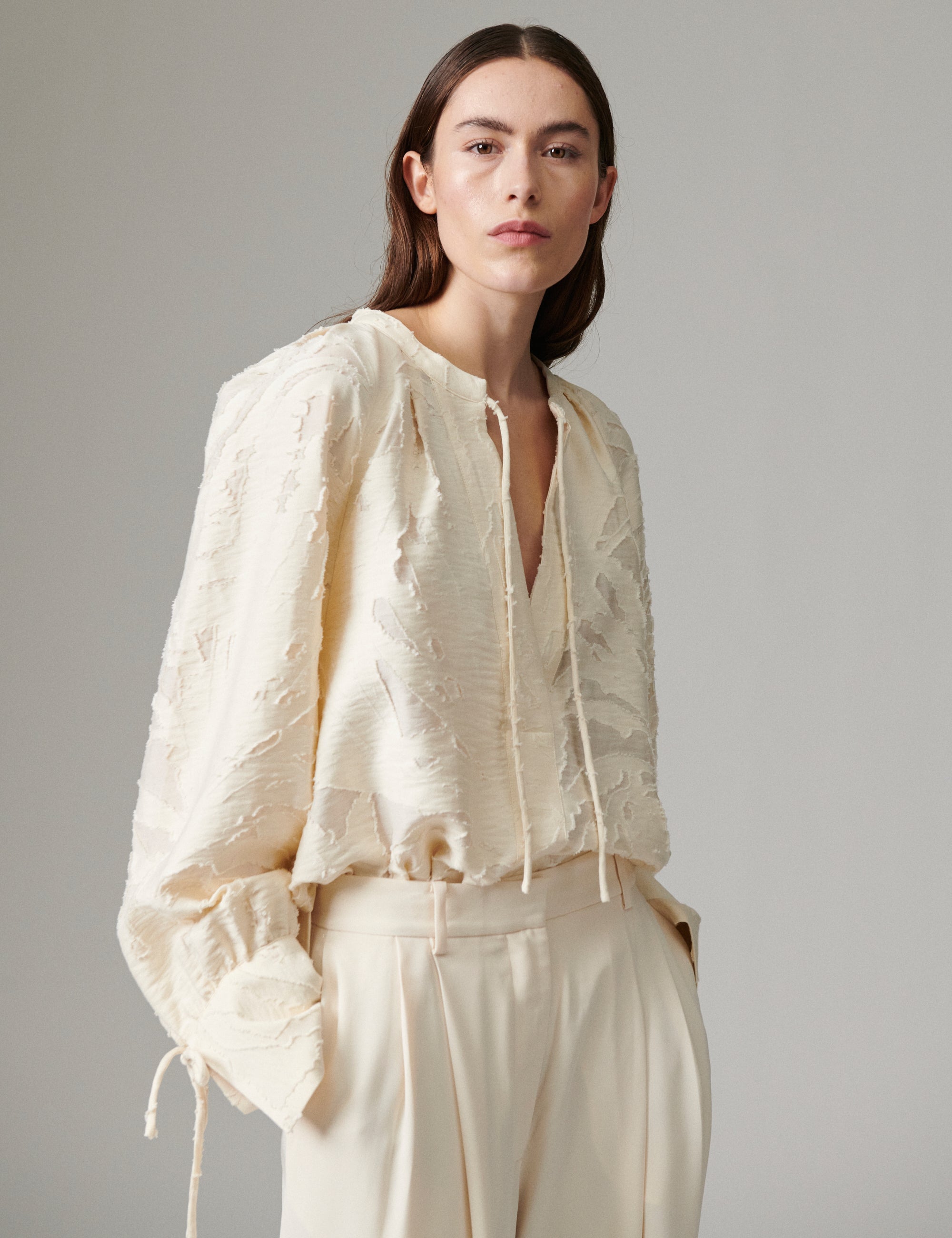DAY Birger ét Mikkelsen Penka - Raw Jacquard - Blouse Blouse 110605 Jet Stream