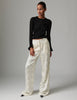 Phoebe - Fluid Viscose Stitch - Pants - Jet Stream