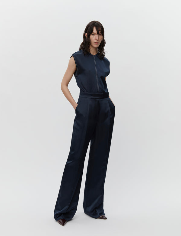 DAY Birger ét Mikkelsen Phoebe - High Shine Blend RD Pants 194020 Dark Sapphire