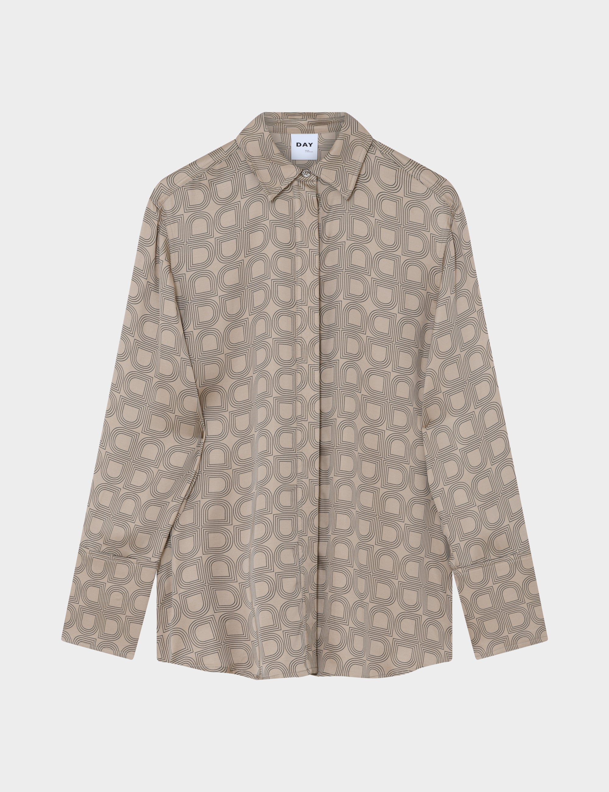SELENAHELIOS Bright Gather Blouse グレー Jonas Jacquard Shirt | GUESS Factory