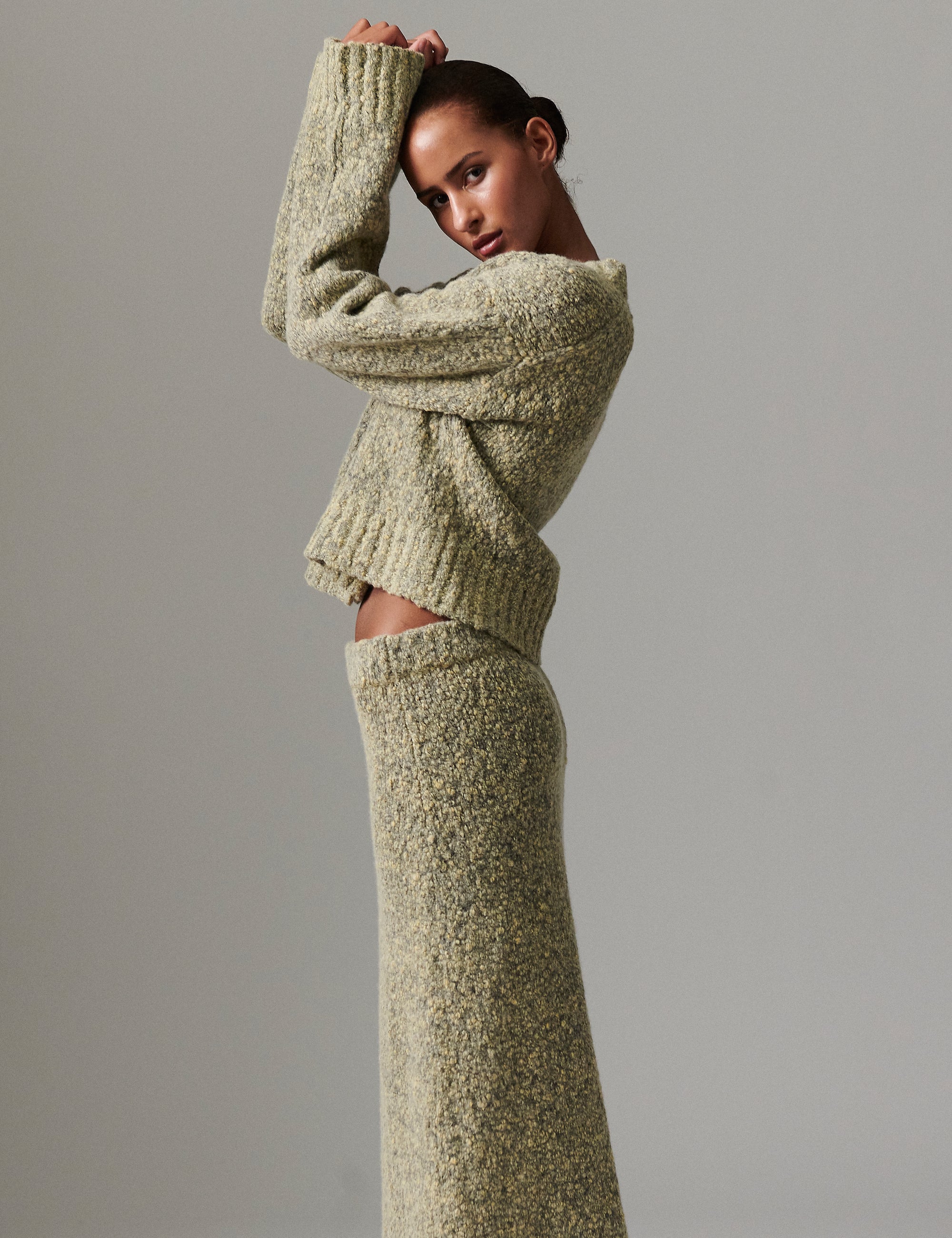 DAY Birger ét Mikkelsen Rigg - Winter melange Skirt 500158 CAPERS MELANGE