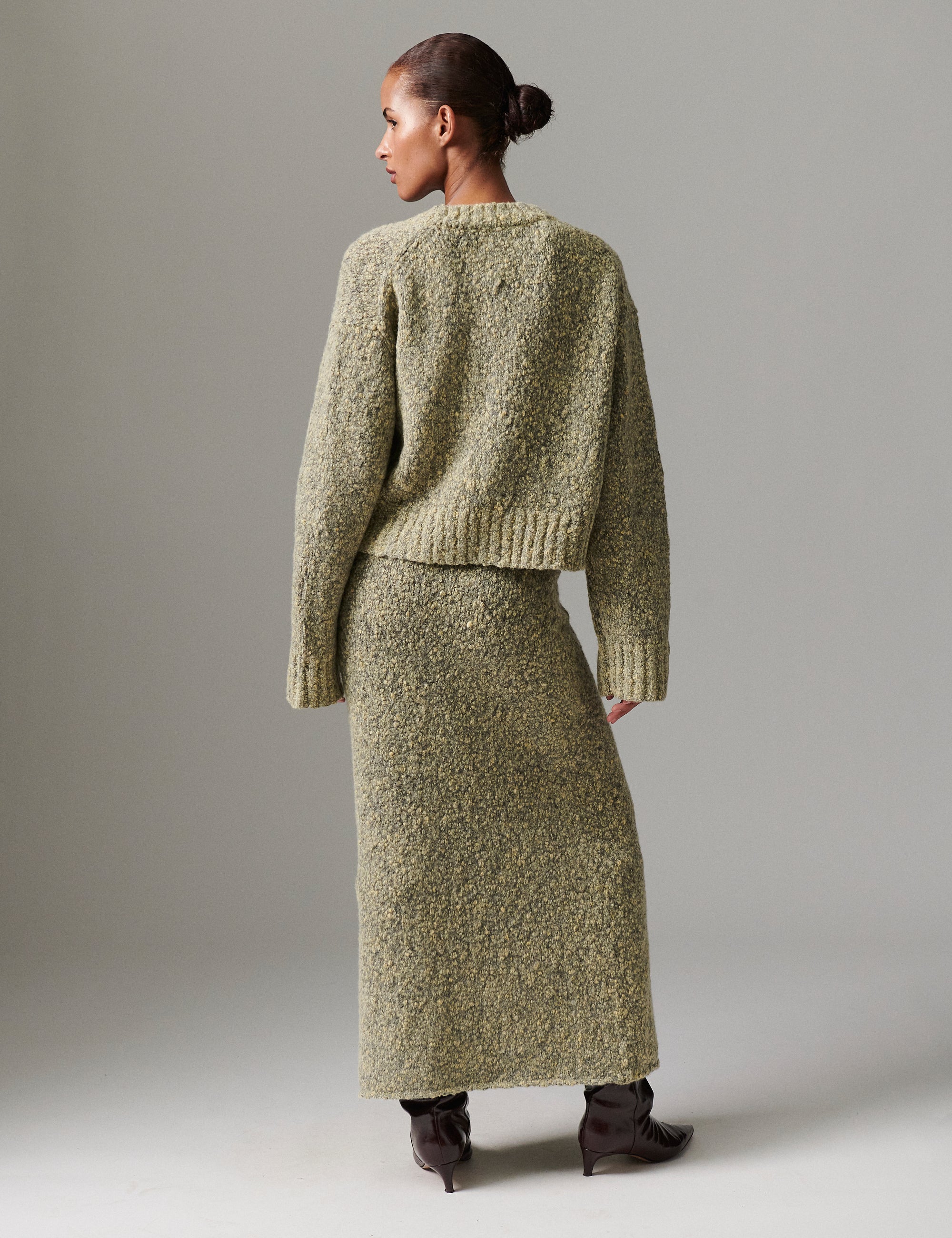 DAY Birger ét Mikkelsen Rigg - Winter melange Skirt 500158 CAPERS MELANGE