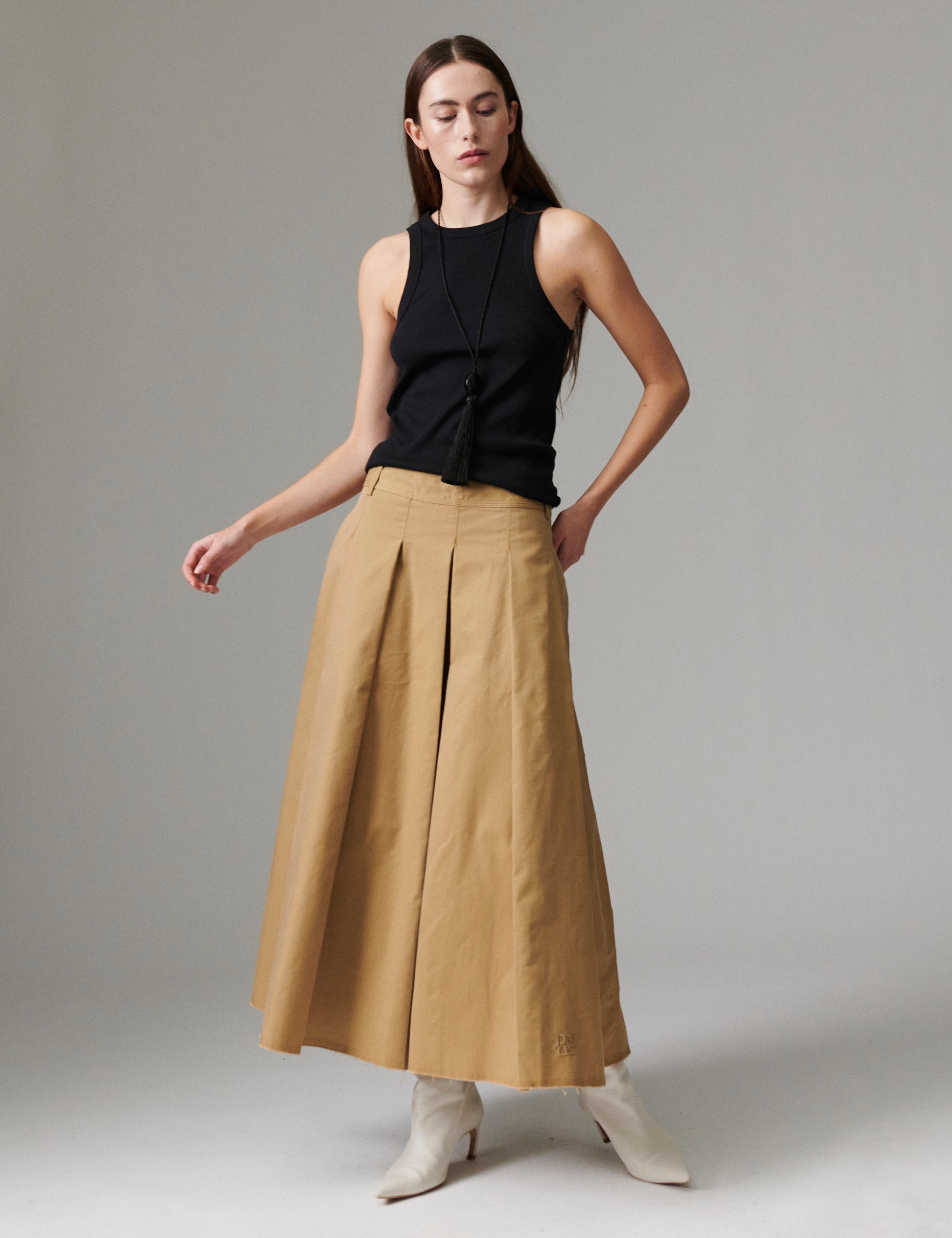 DAY Birger ét Mikkelsen Robb - Canvas Deluxe - Skirt Skirt 170836 ECRU OLIVE