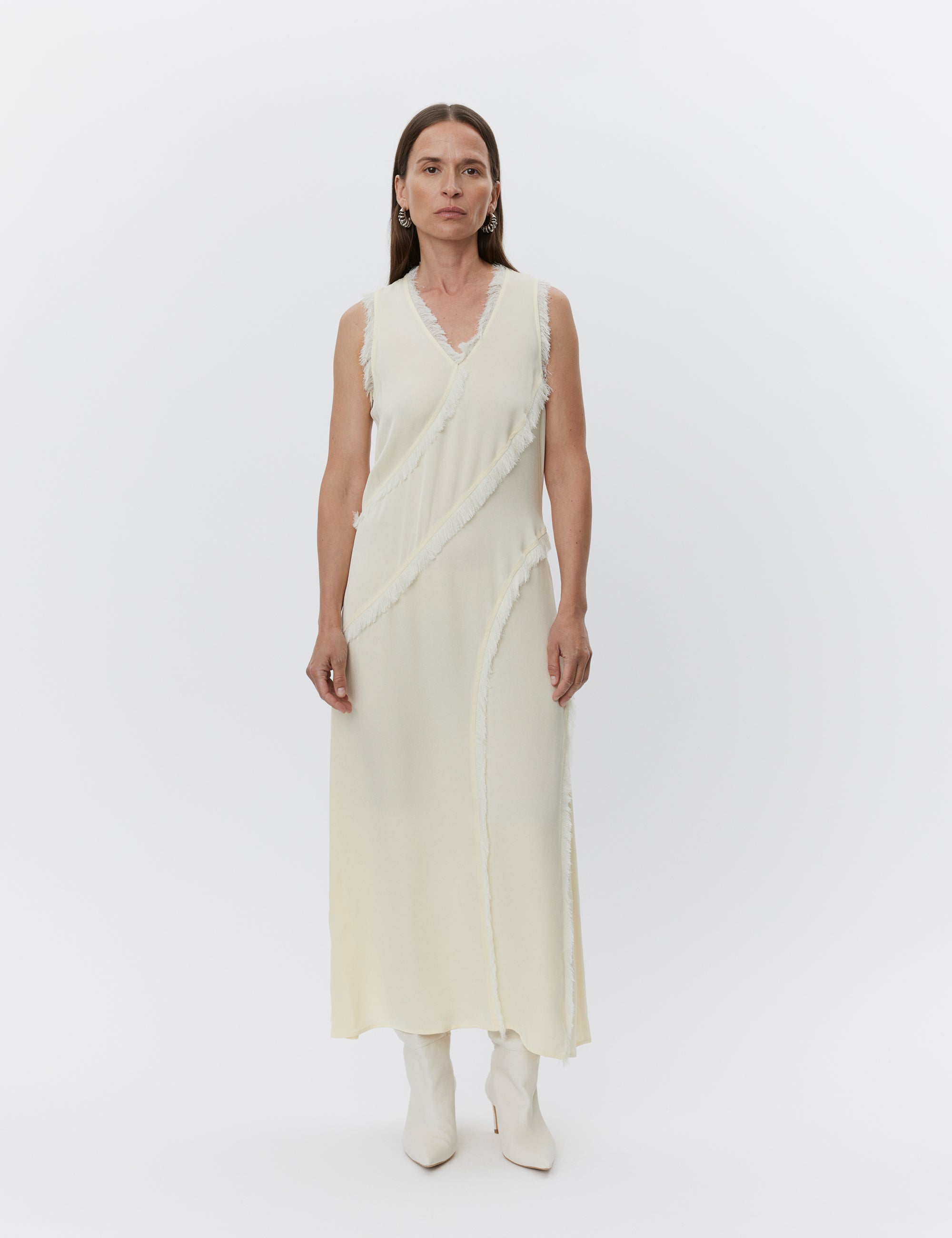 DAY Birger ét Mikkelsen Ryleigh - Matte Crepe Dress 110507 WINTER WHITE