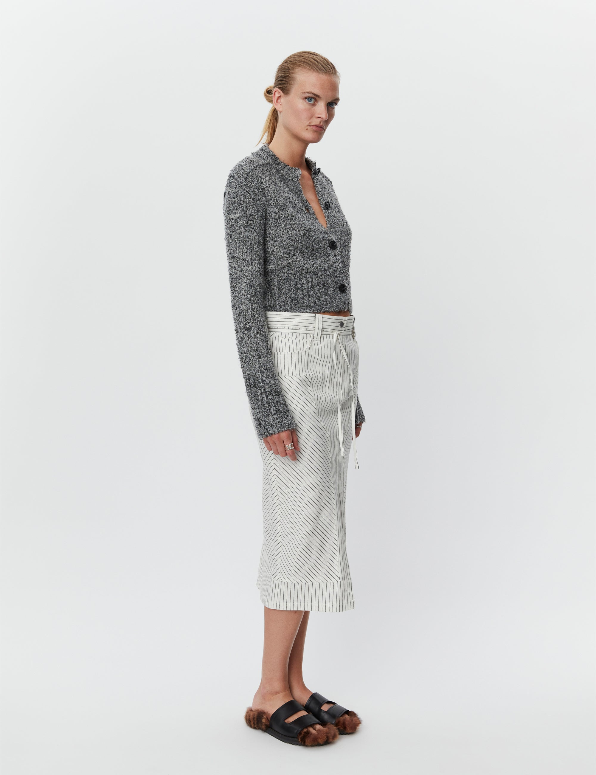 DAY Birger ét Mikkelsen Sullivan - Contrast Boucle Cardigan 500051 SALT AND PEPPER