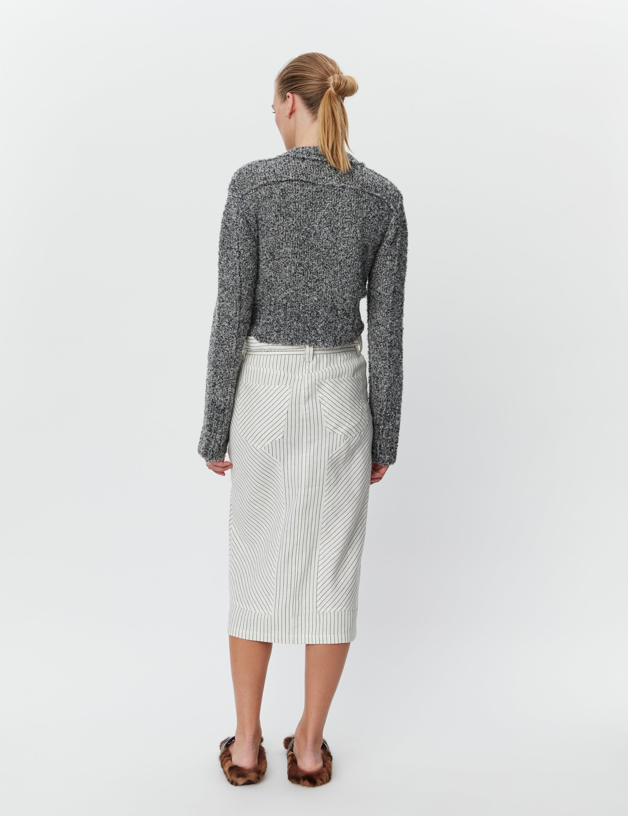 DAY Birger ét Mikkelsen Sullivan - Contrast Boucle Cardigan 500051 SALT AND PEPPER