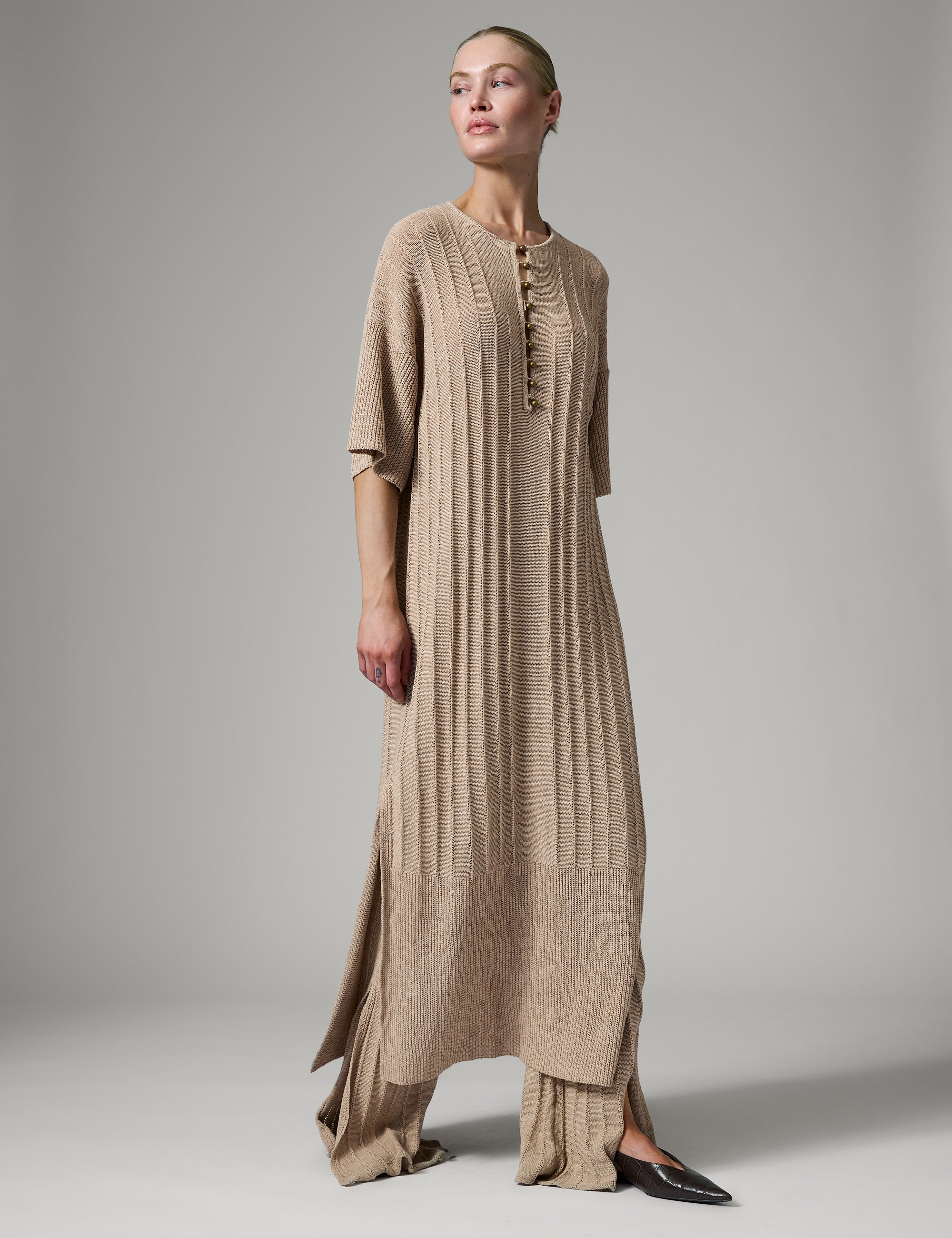 DAY Birger ét Mikkelsen Tachia - Summer Linen Pants 161407 COBBLESTONE