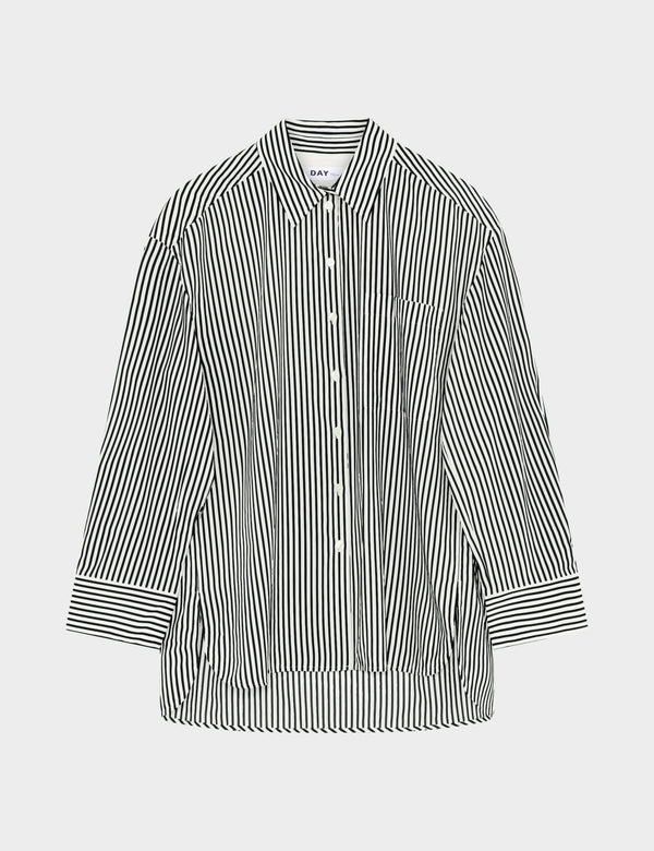 DAY Birger ét Mikkelsen Tan - Daily Classic Stripe Shirts & Blouses 190303 BLACK