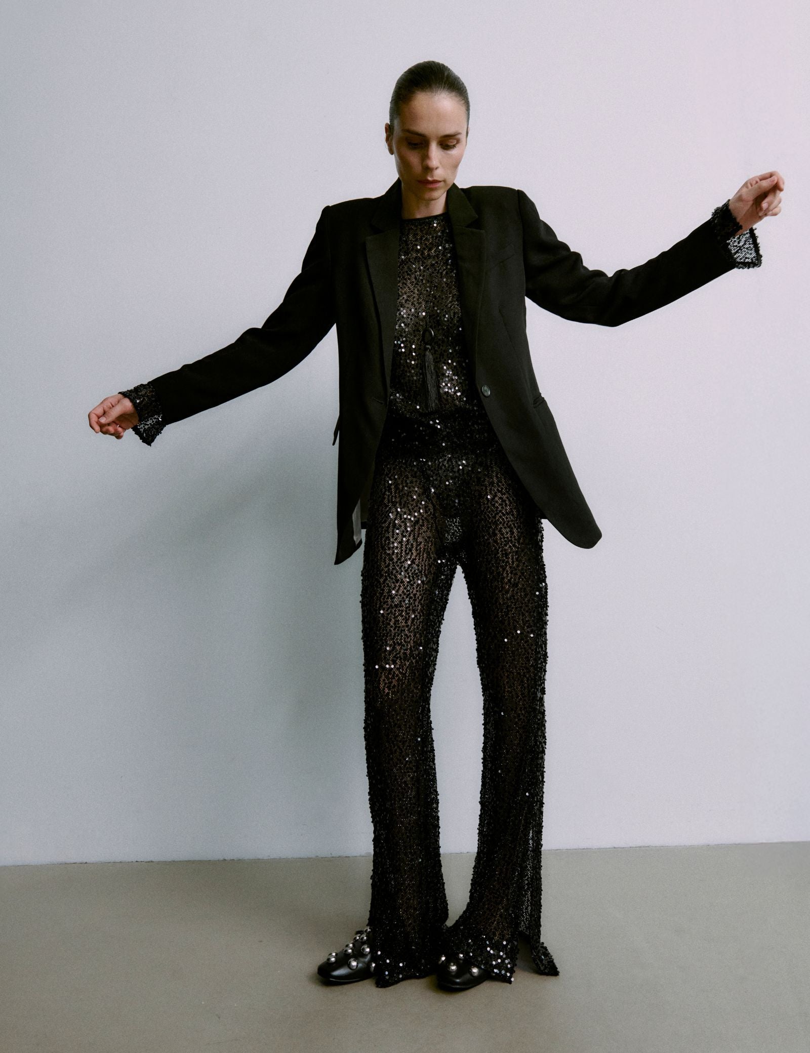 DAY Birger ét Mikkelsen Tati - Shimmering Night Pants 190303 BLACK