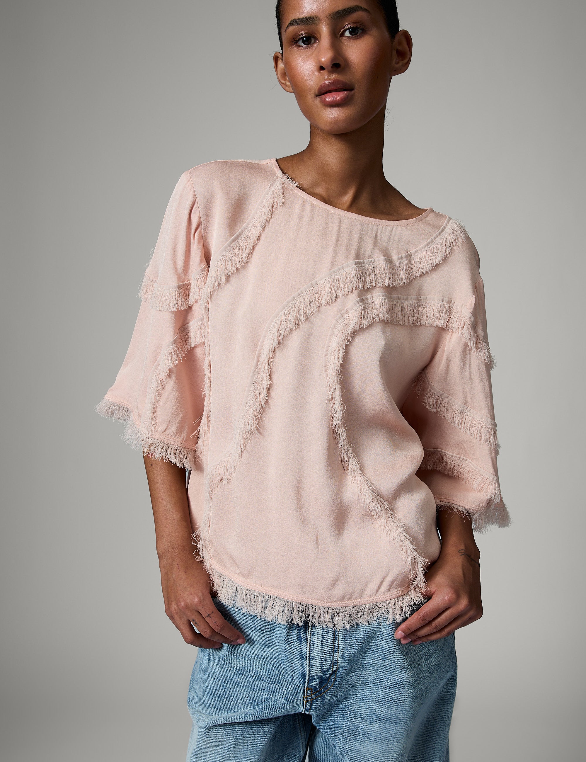 DAY Birger ét Mikkelsen Tatiana - Matte Crepe Tops & T-Shirts 141506 ROSE SMOKE